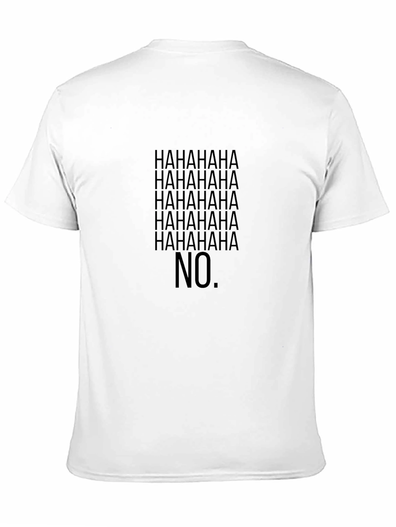 Black HAHAHA No T-Shirt - Black Graphic Tee view 11