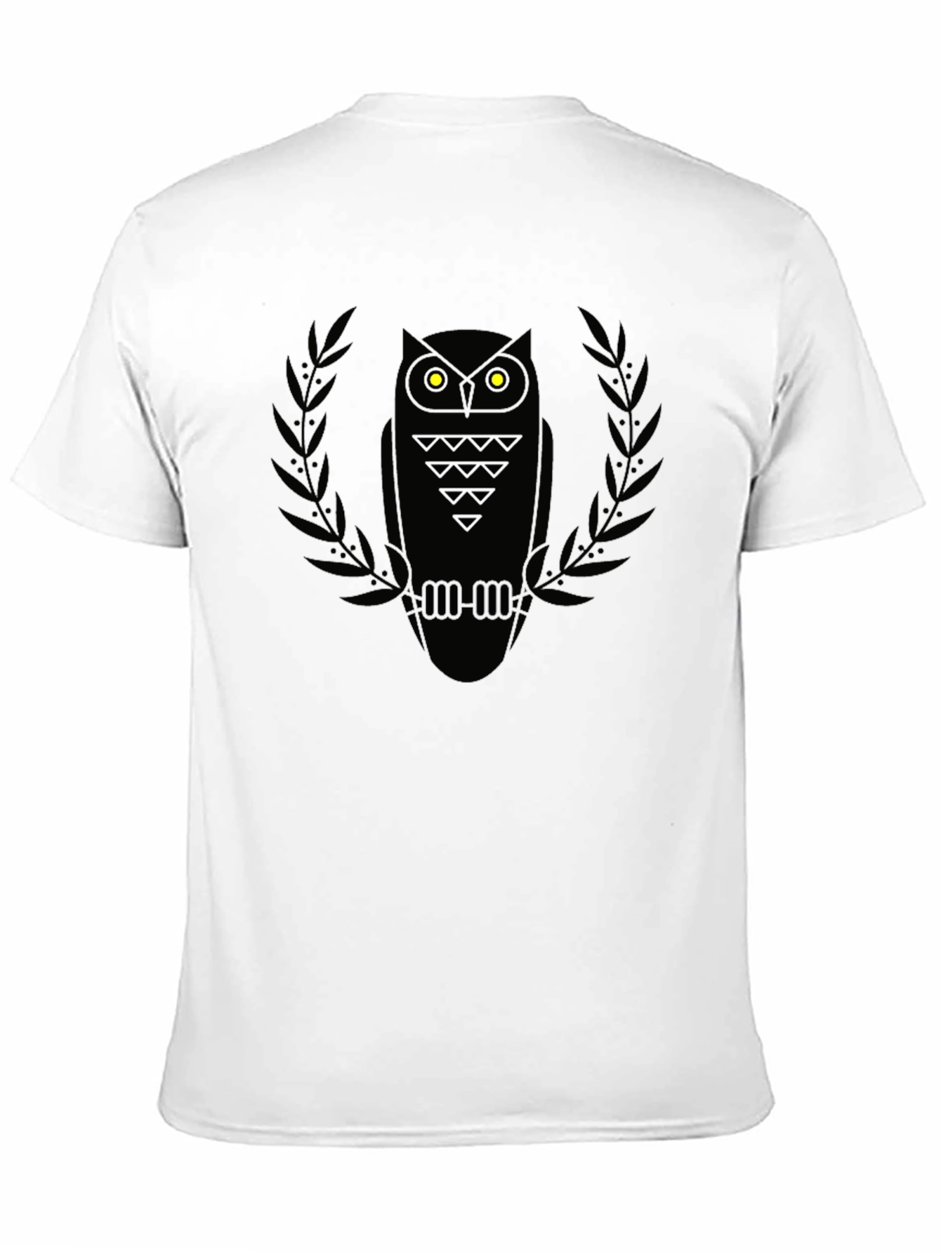 Black Men's Black Owl Graphic Tee - Modern Style view 11