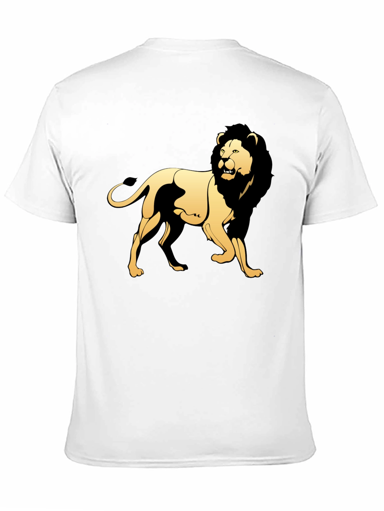 Black Black T-Shirt with Golden Lion Graphic view 11