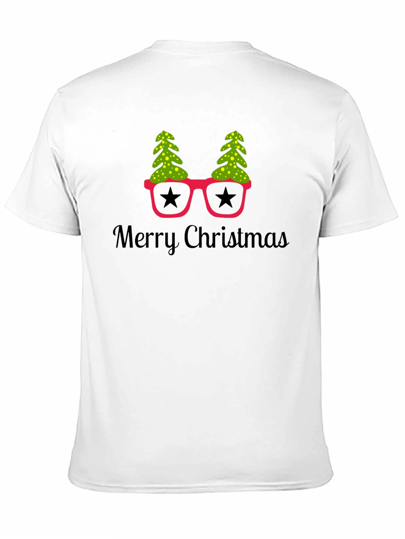 Black Festive Merry Christmas T-Shirt view 11