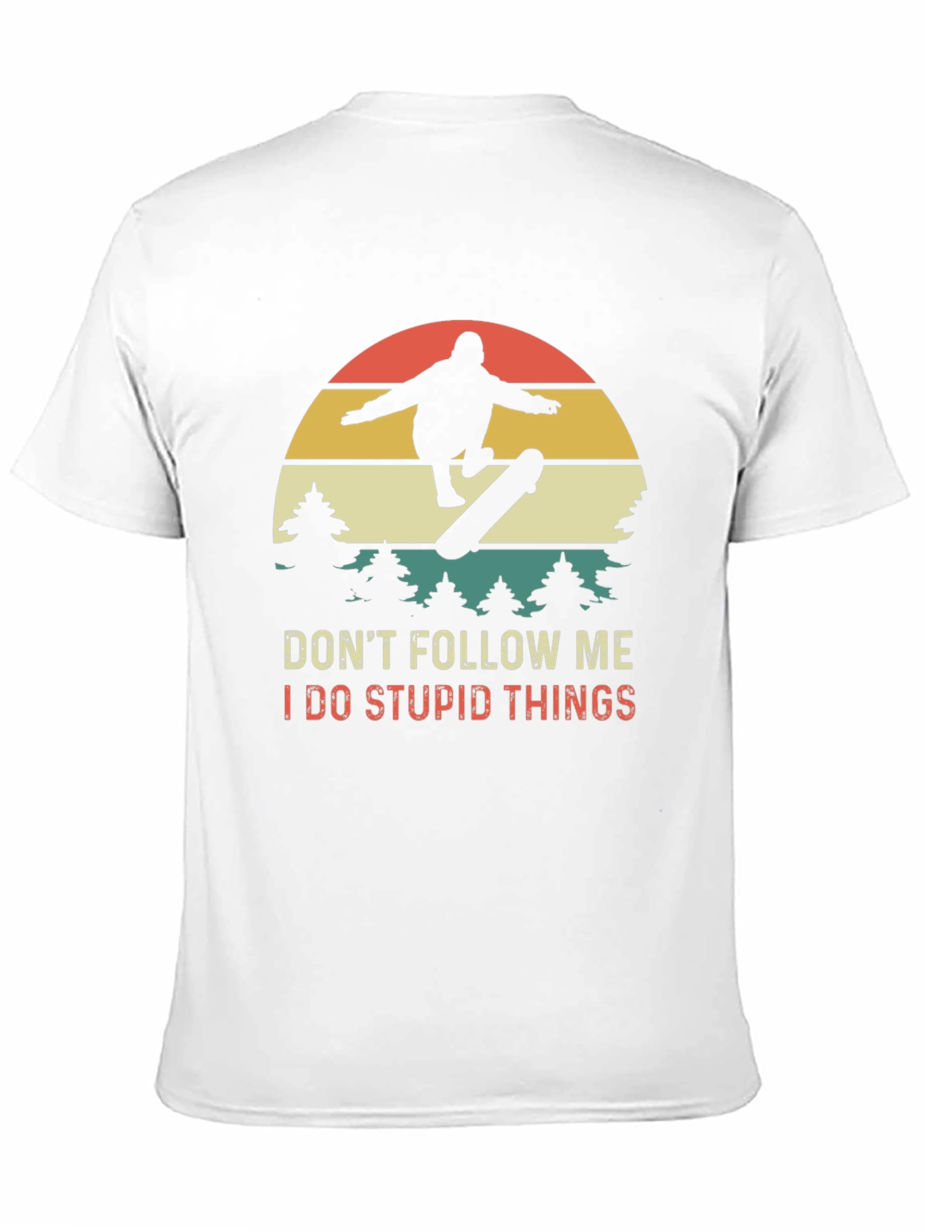 Black Skateboarder Graphic Tee - Don't Follow Me T-Shirt view 11