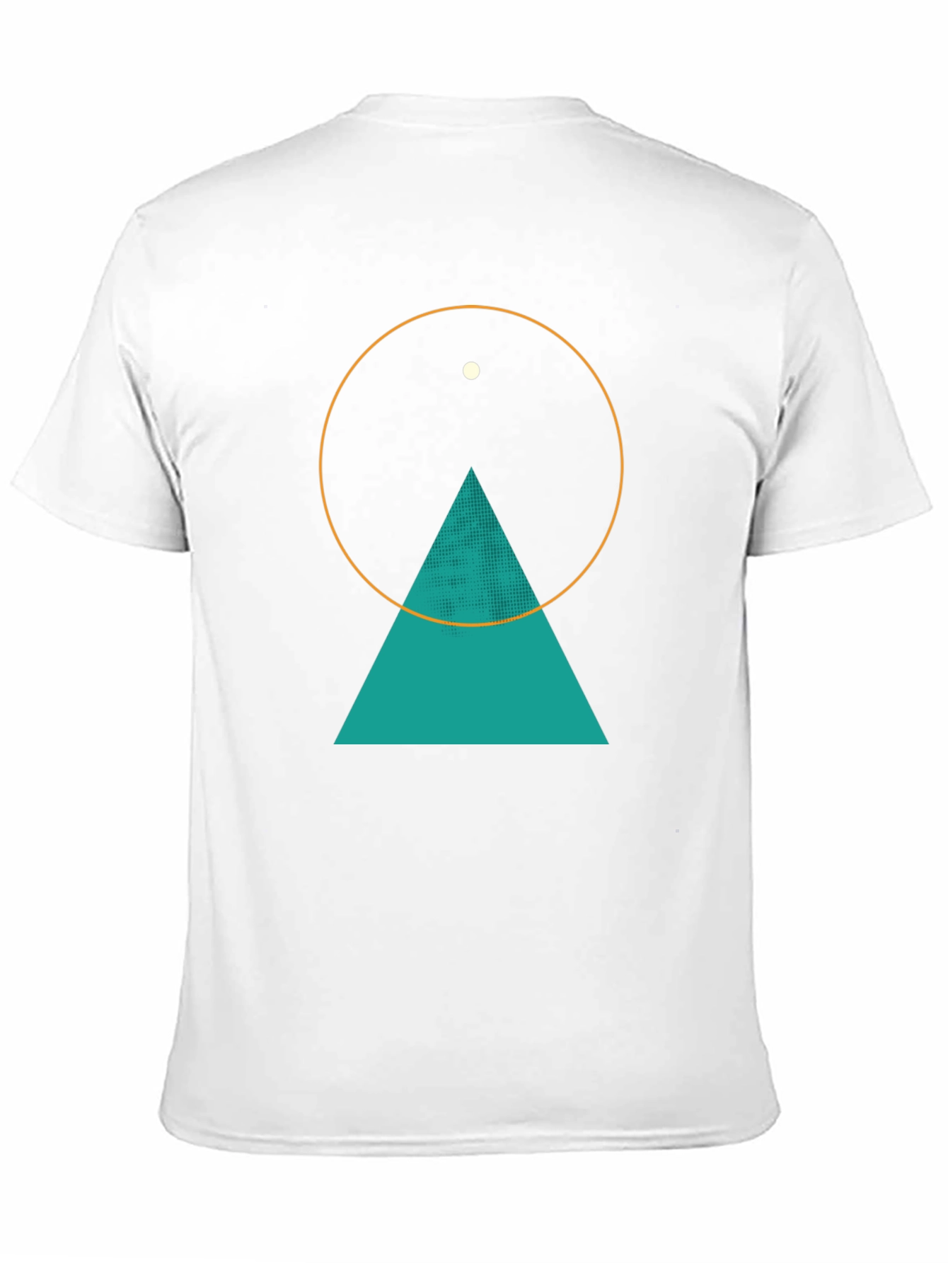 Black Geometric Graphic Tee - Circle, Triangle, & Dot Design view 11