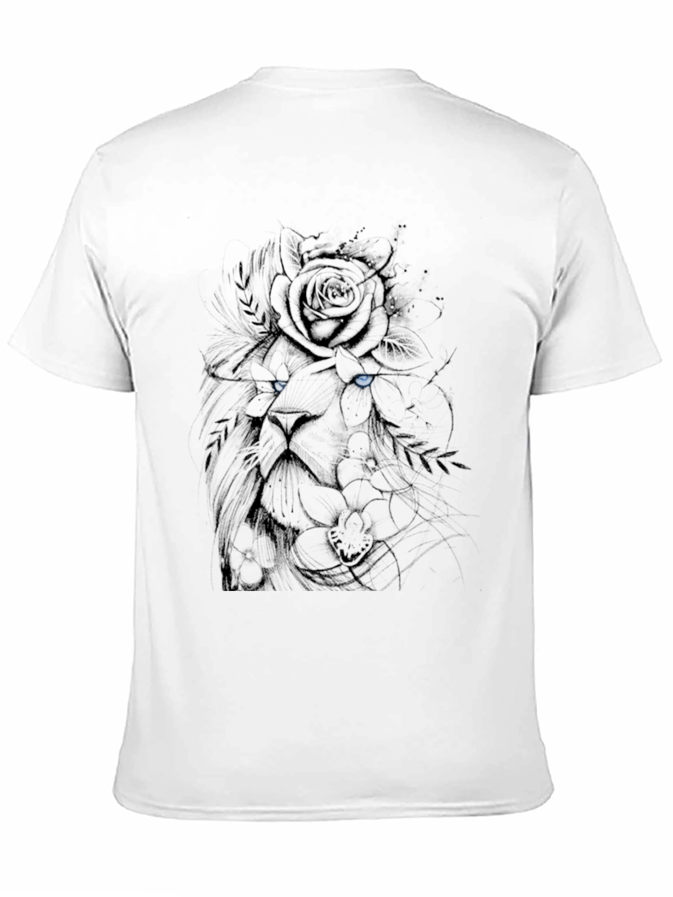 Black Lion Rose Graphic T-Shirt - Bold Streetwear view 11