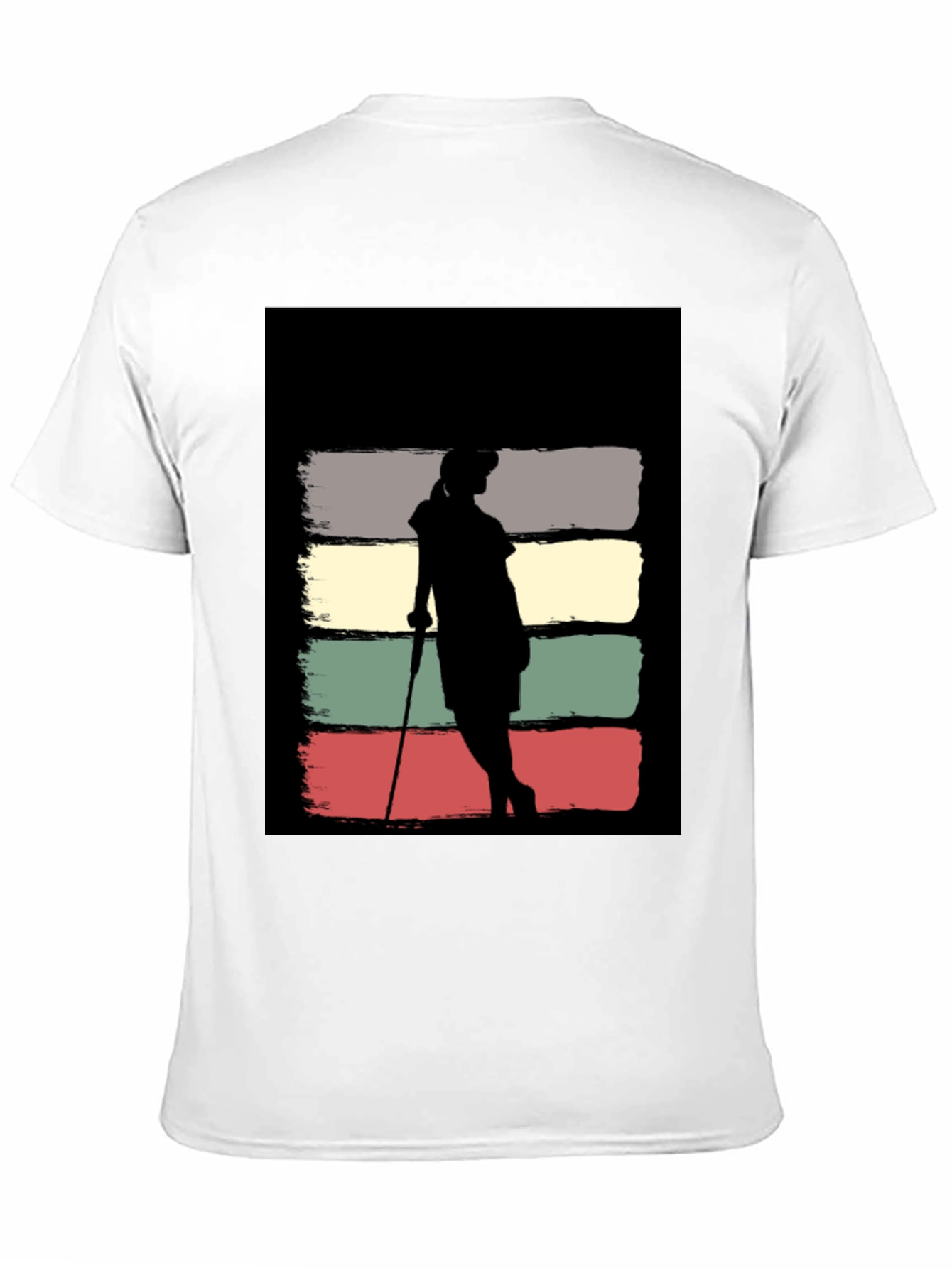 Black Vintage Retro Golfer T-Shirt view 11