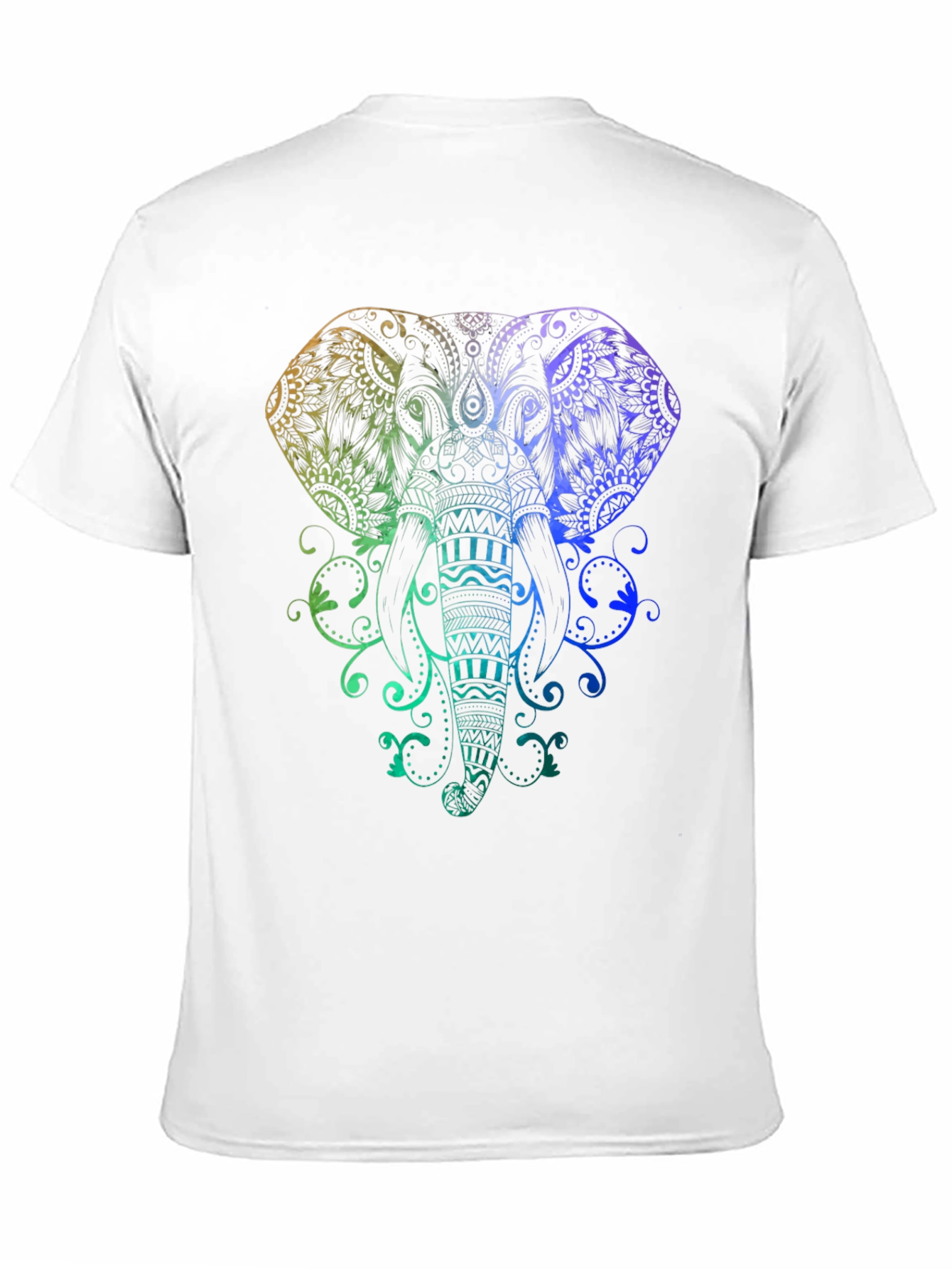 Black Rainbow Elephant Graphic Tee - Black view 11