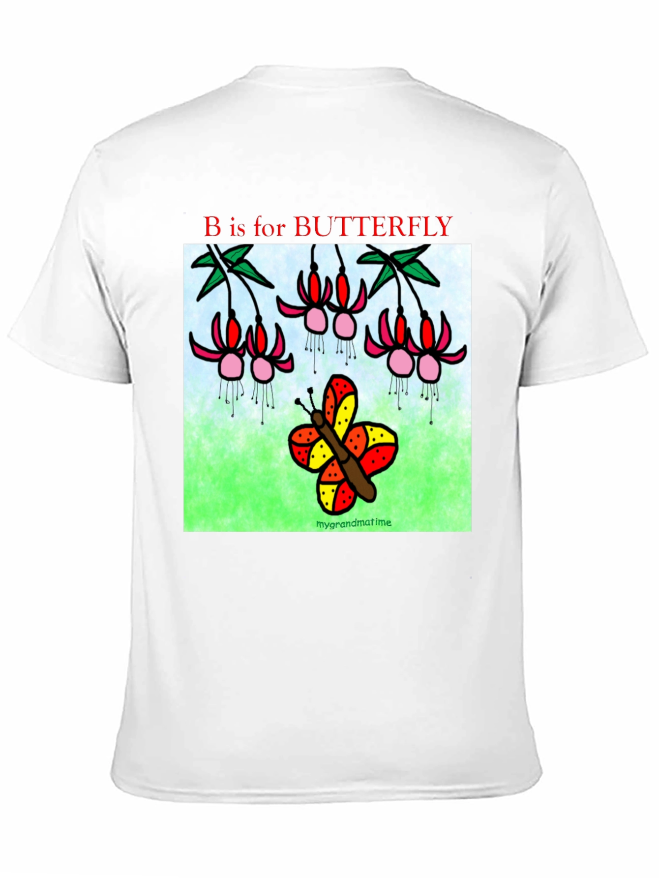 Black B is for Butterfly Graphic T-Shirt view 11
