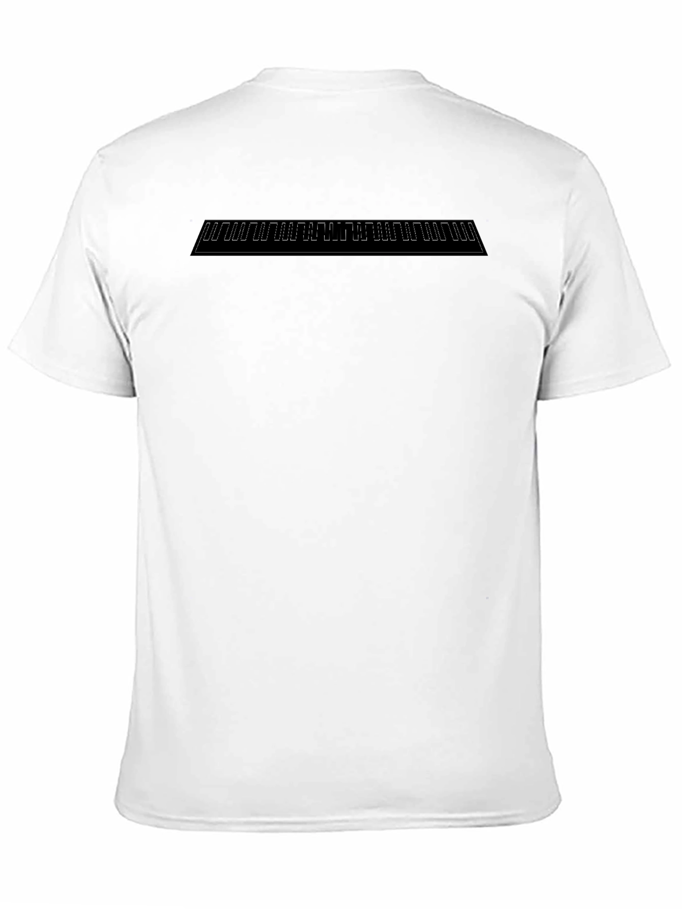 Black Minimalist Geometric Graphic Black T-Shirt view 11