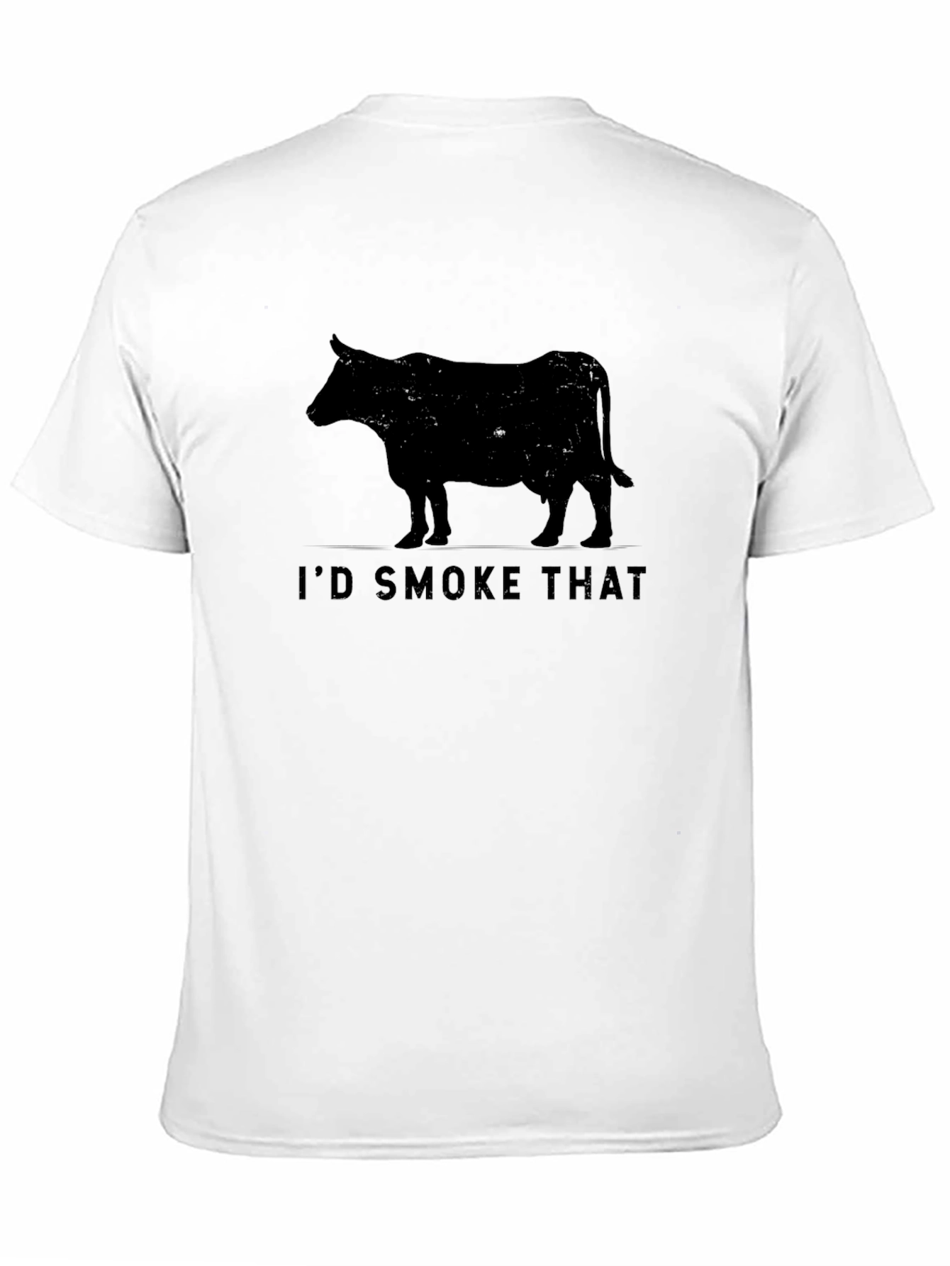 Black I'd Smoke That Cow Graphic Tee - BBQ Humor view 11