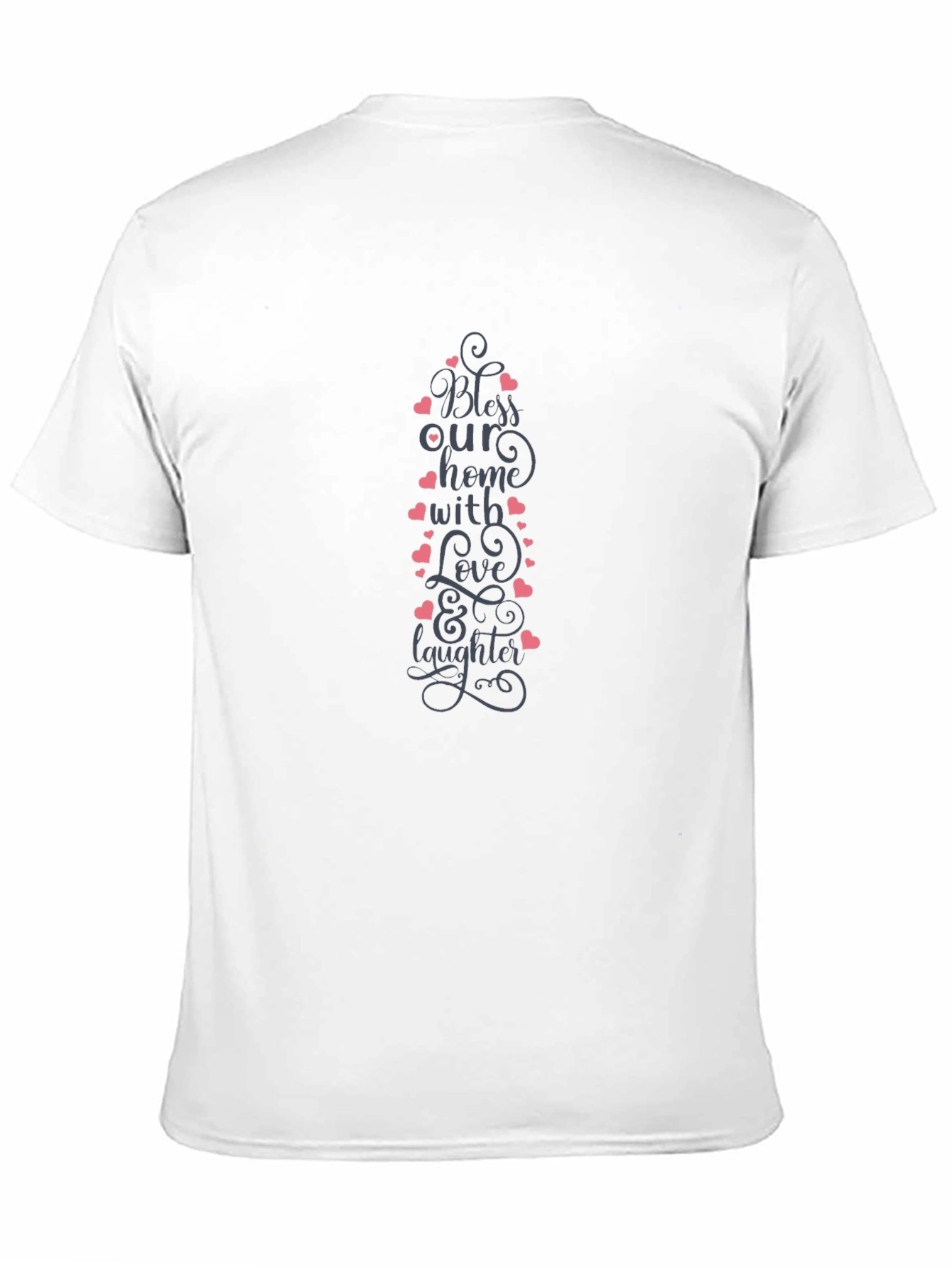 Black Bless Our Home T-Shirt - Love & Laughter Design view 11