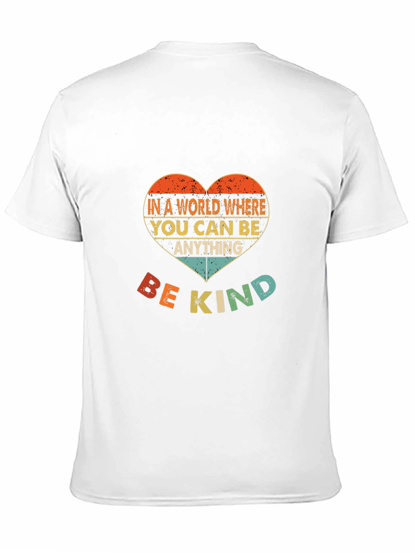 Black Be Kind T-Shirt - Heart Design view 11