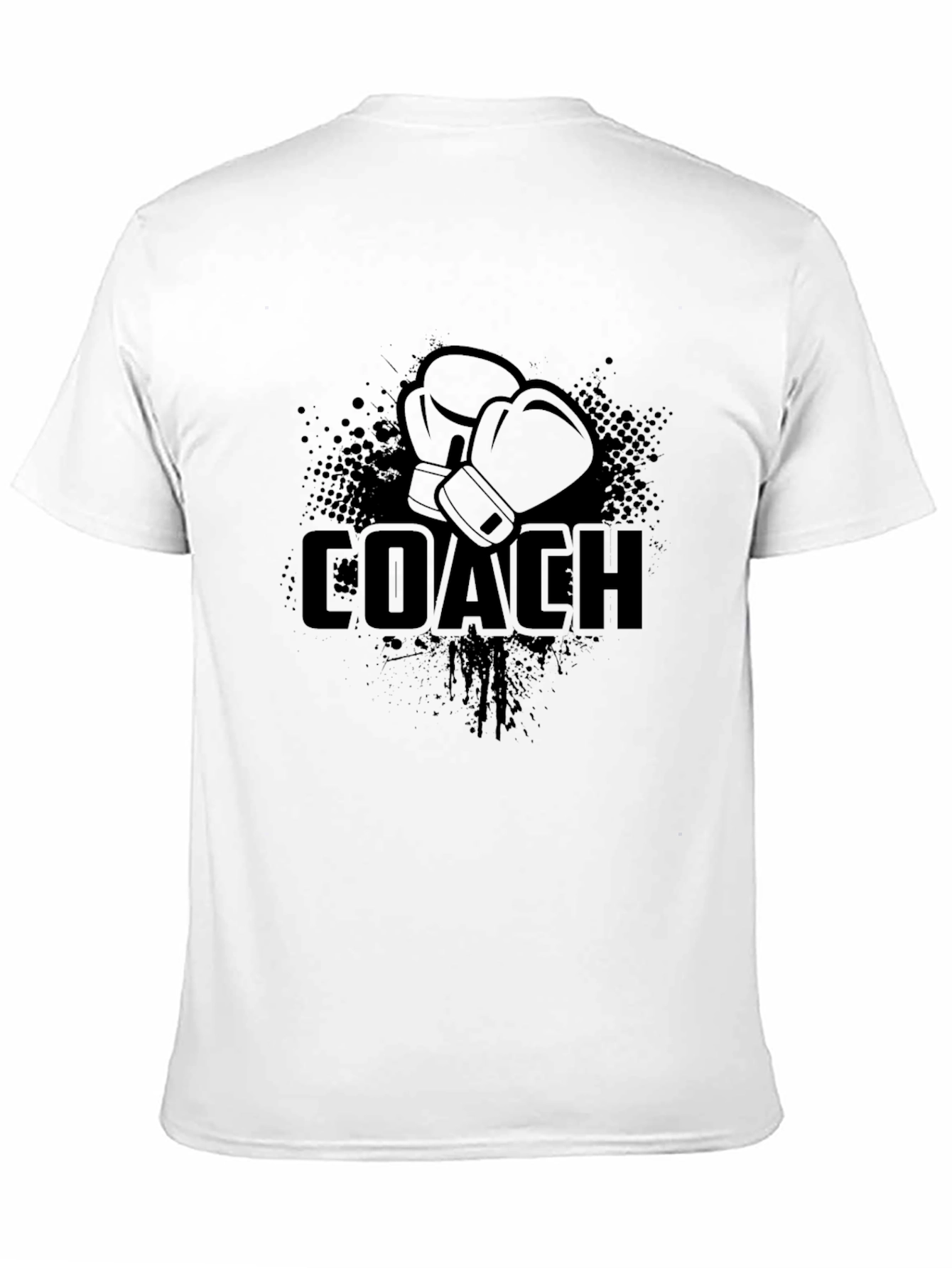Black Boxing Coach T-Shirt - Black, Sporty Graphic Tee view 11