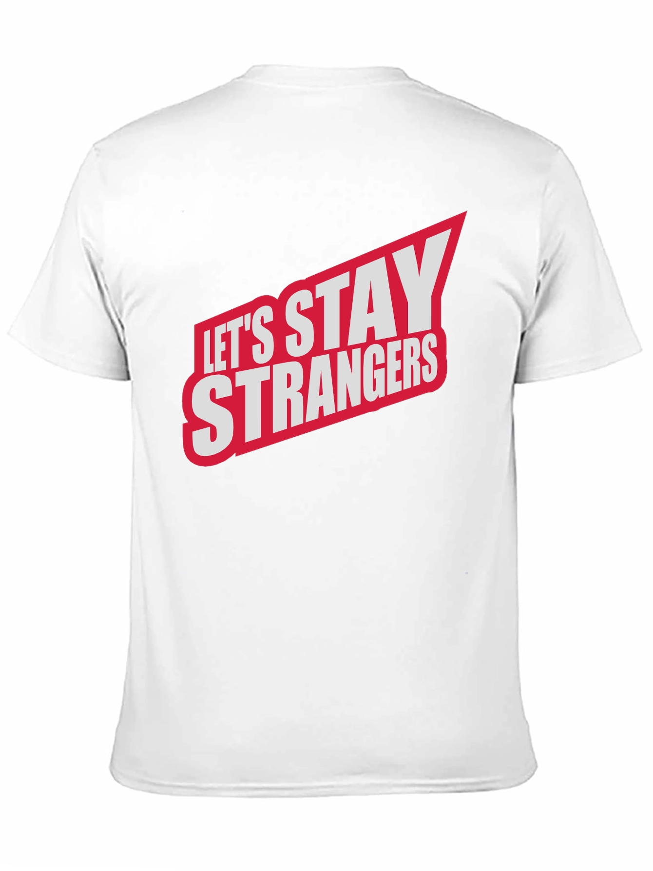 Black Let's Stay Strangers Graphic Tee - Black view 11