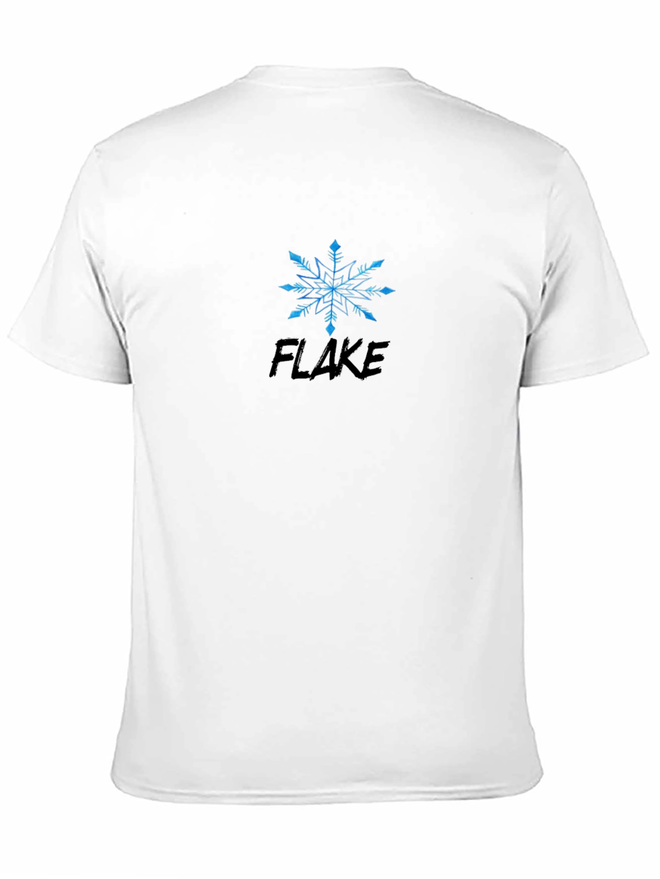 Black Flake Snowflake Graphic Black T-Shirt view 11