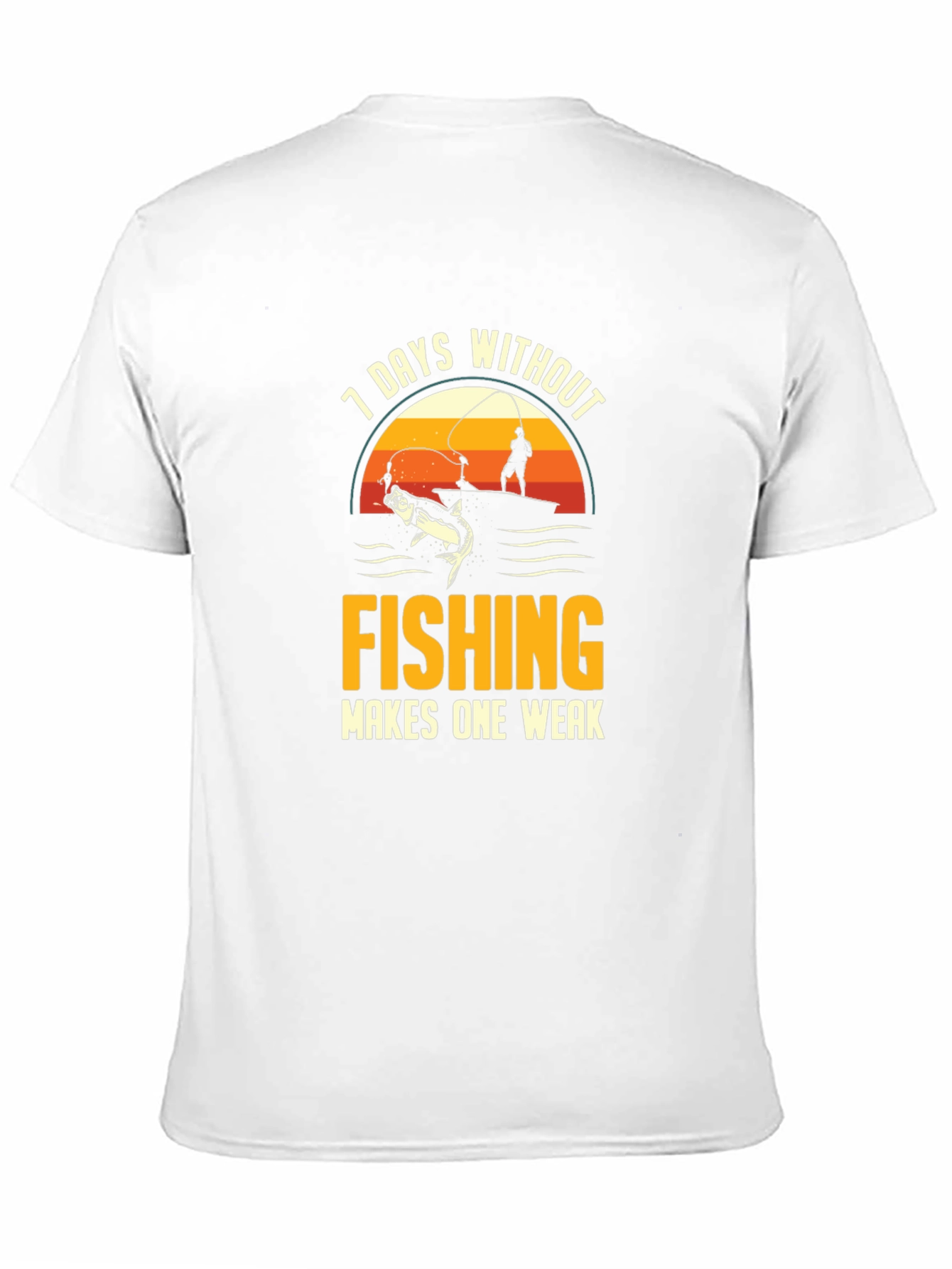 Black Fishing T-Shirt - 7 Days Without Fishing view 11