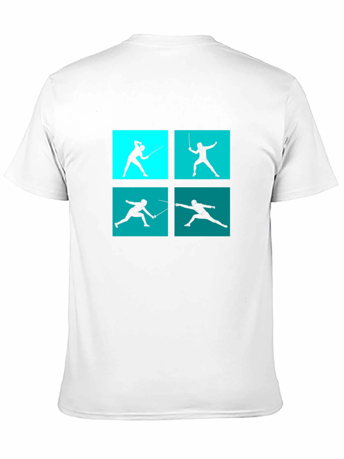 Black Fencing Silhouette Graphic Tee - Black Cotton Blend view 11