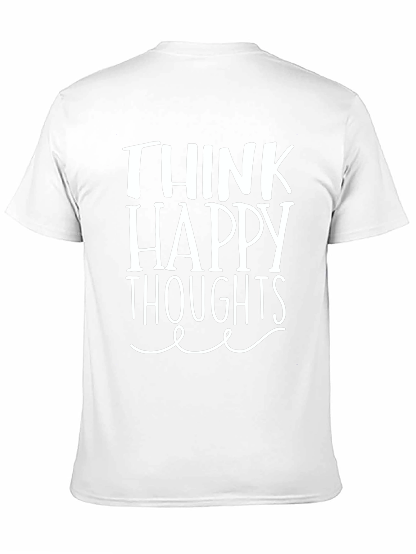 Black Think Happy Thoughts Graphic Tee - Black view 11