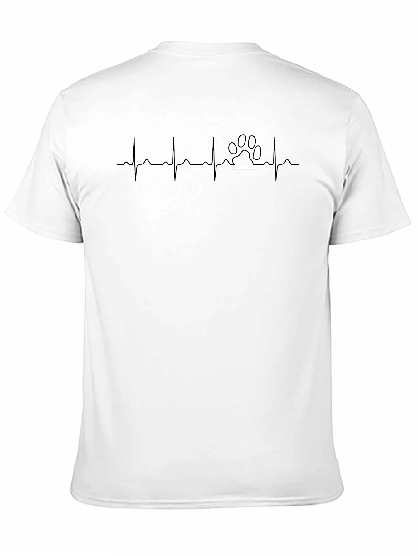 Black Heartbeat Paw Print Graphic Tee view 11
