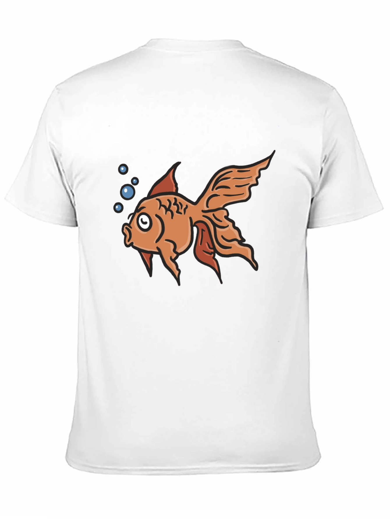 Black Goldfish Graphic T-Shirt - Black Cotton Tee view 11