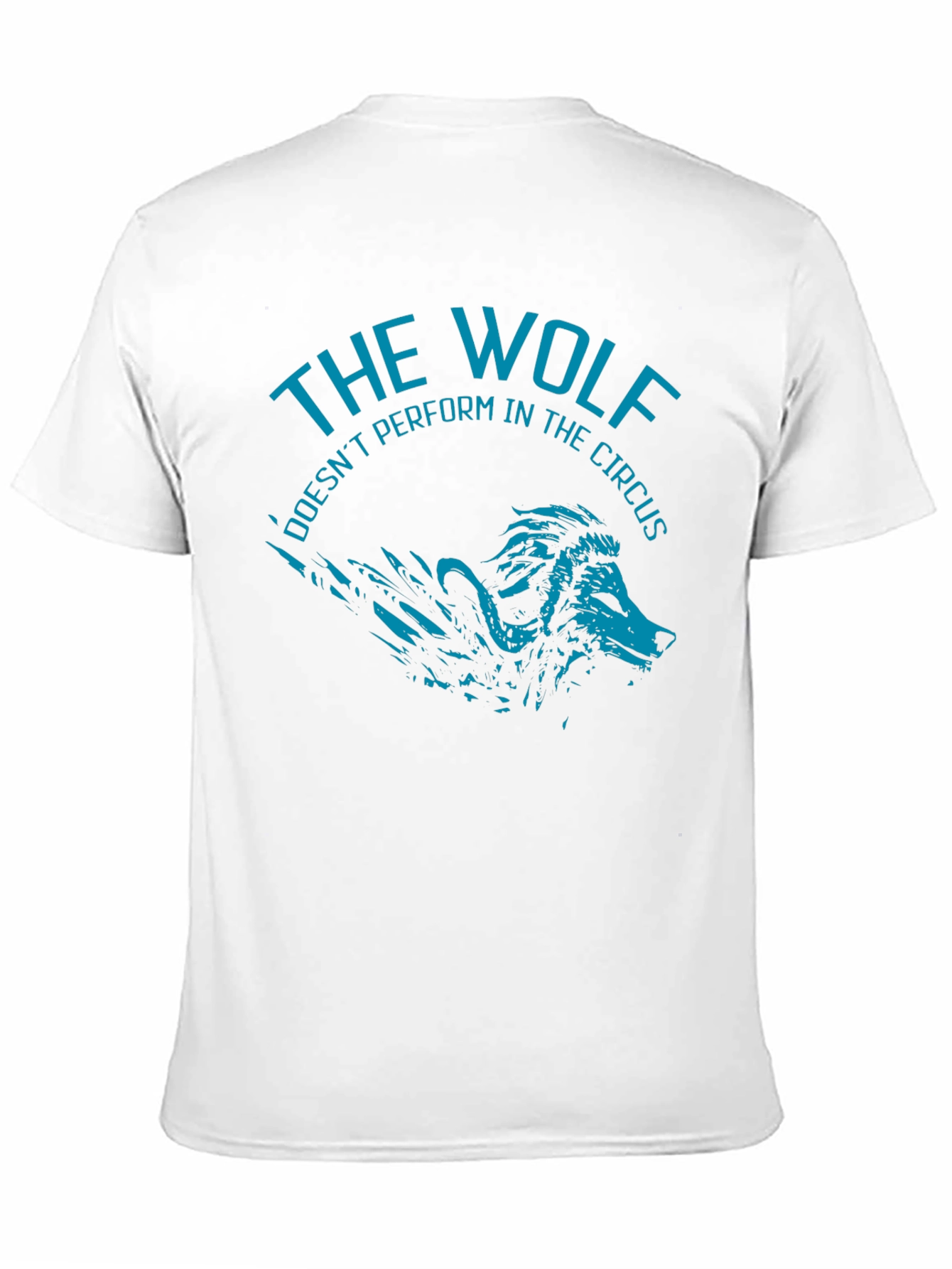 Black The Wolf Doesn't Perform T-Shirt - Cool Graphic Tee view 11