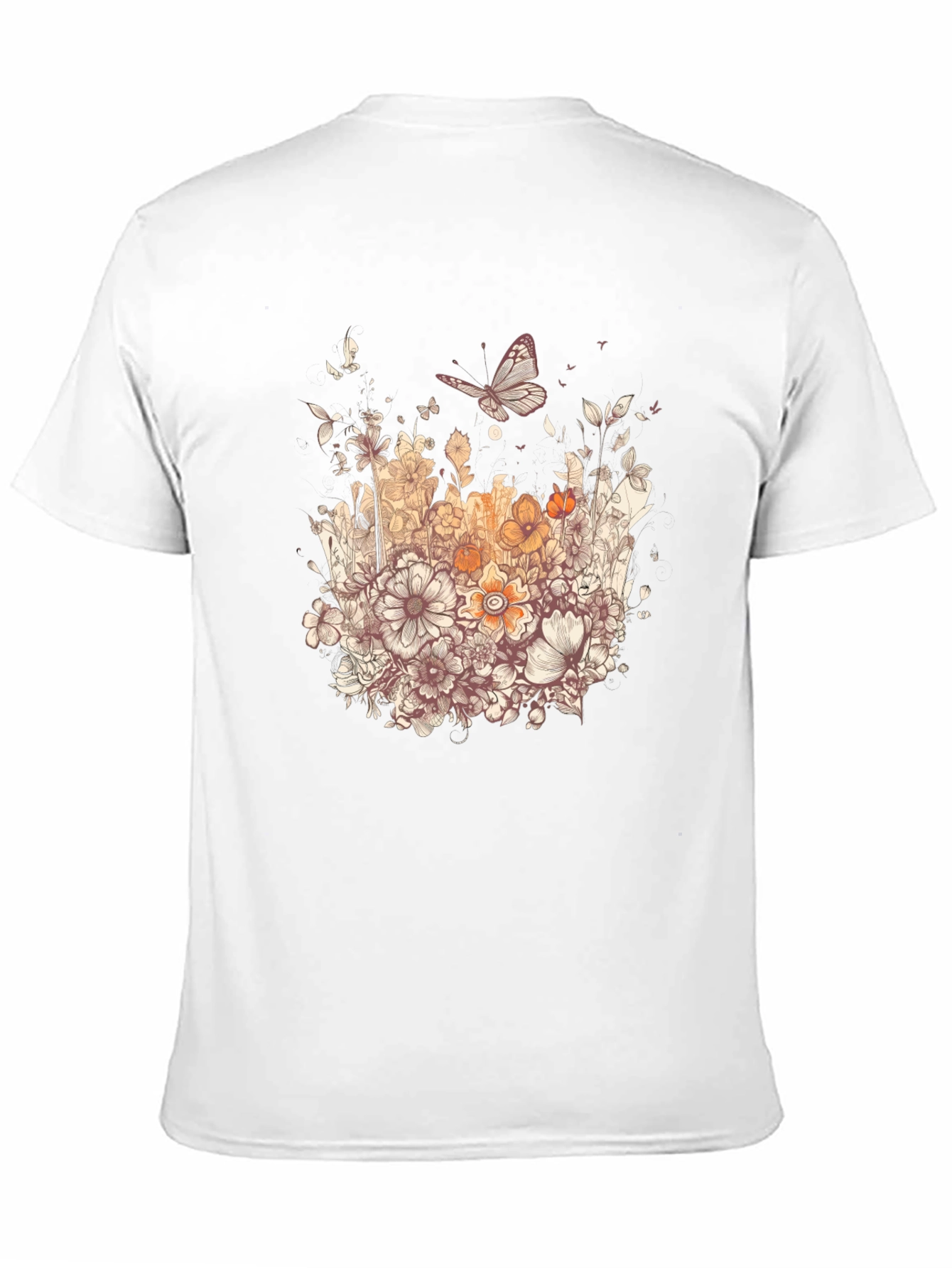 Black Floral Butterfly Graphic Tee view 11