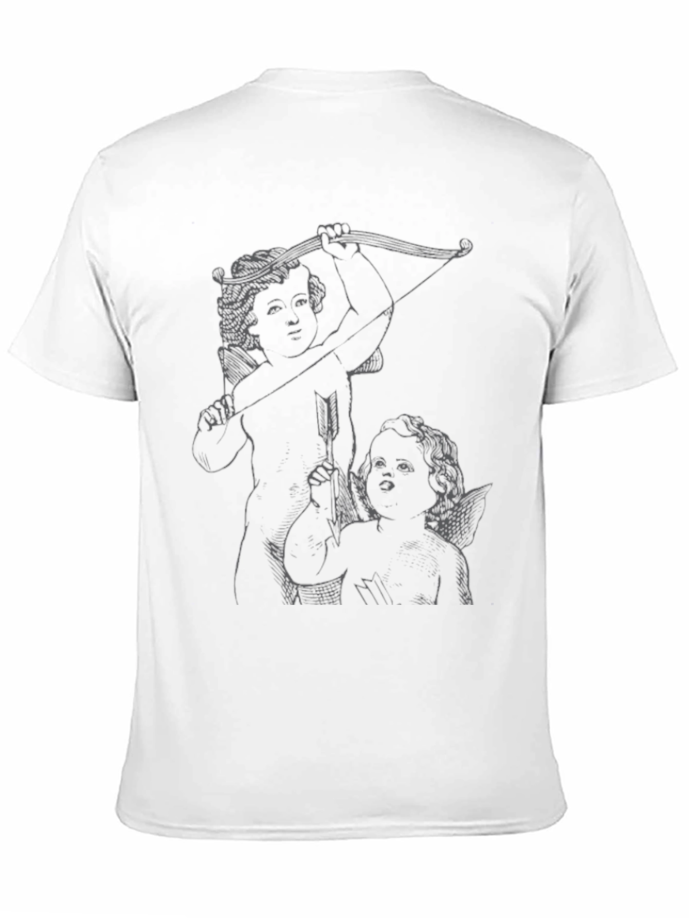 Black Cupid Graphic Print T-Shirt view 11