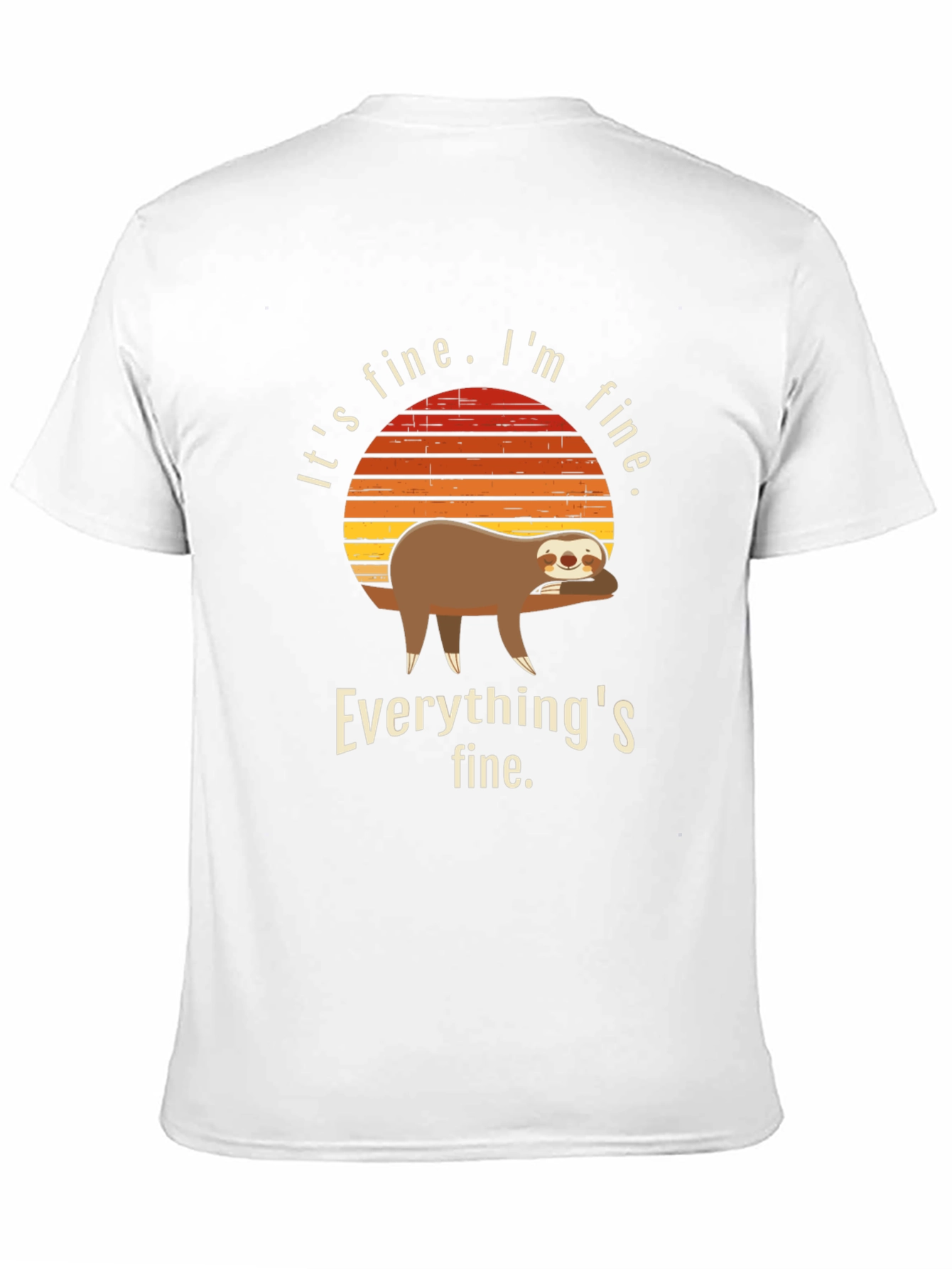 Black It's Fine Sloth Graphic Tee - Black Cotton Comfort view 11