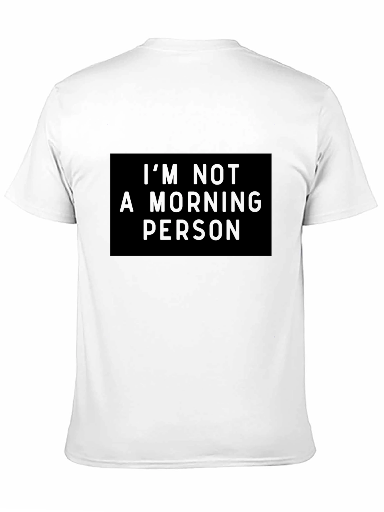 Black Men's "I'm Not a Morning Person" Black Graphic Tee view 11