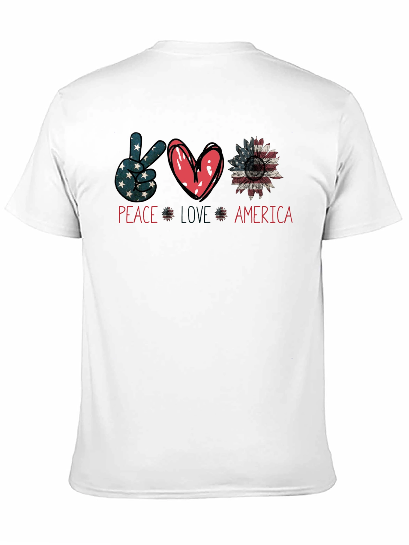 Black Peace Love America Graphic Tee view 11