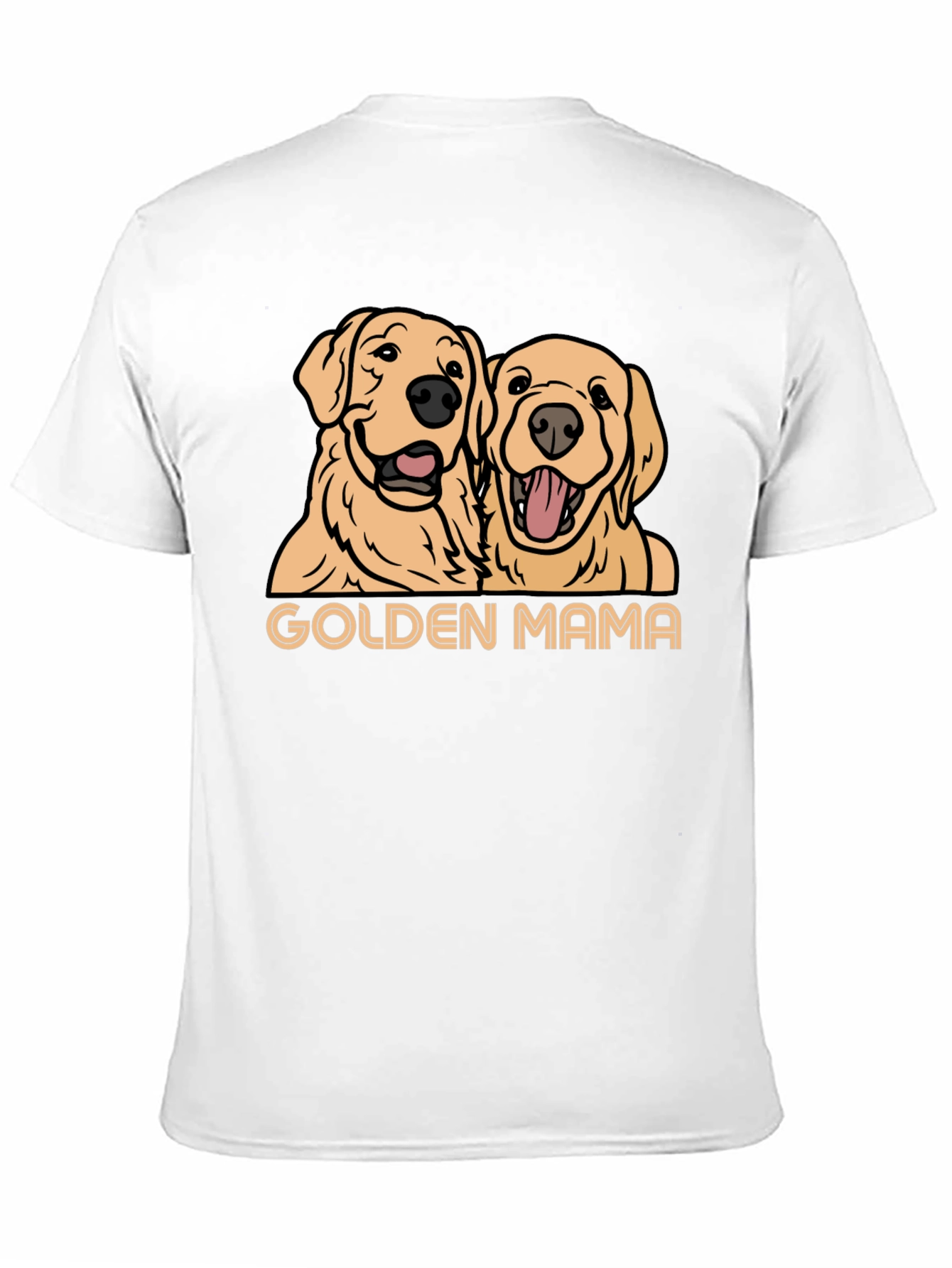 Black Golden Mama Dog T-Shirt - Black view 11