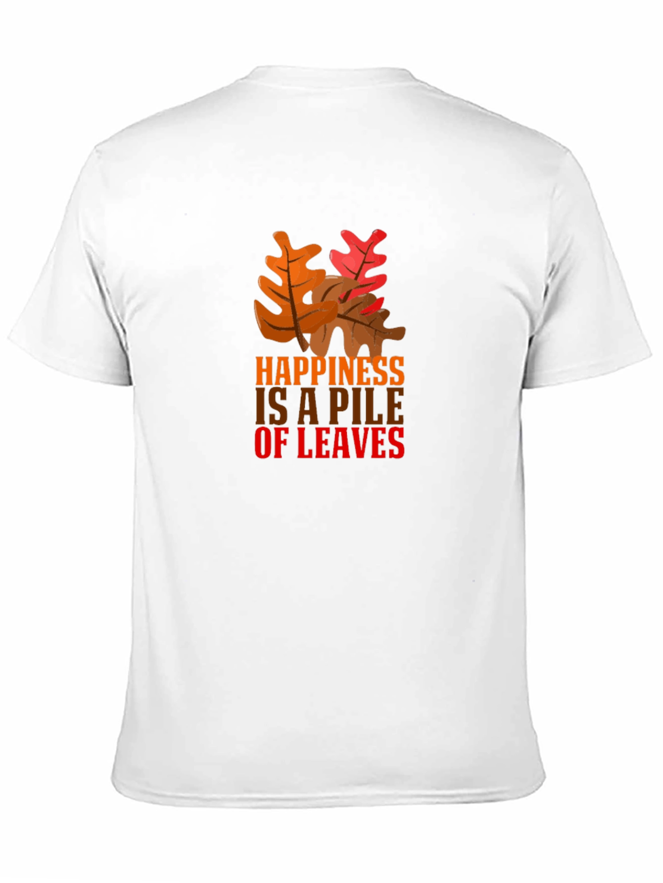 Black Autumn Leaves Happiness Graphic Tee - Black view 11