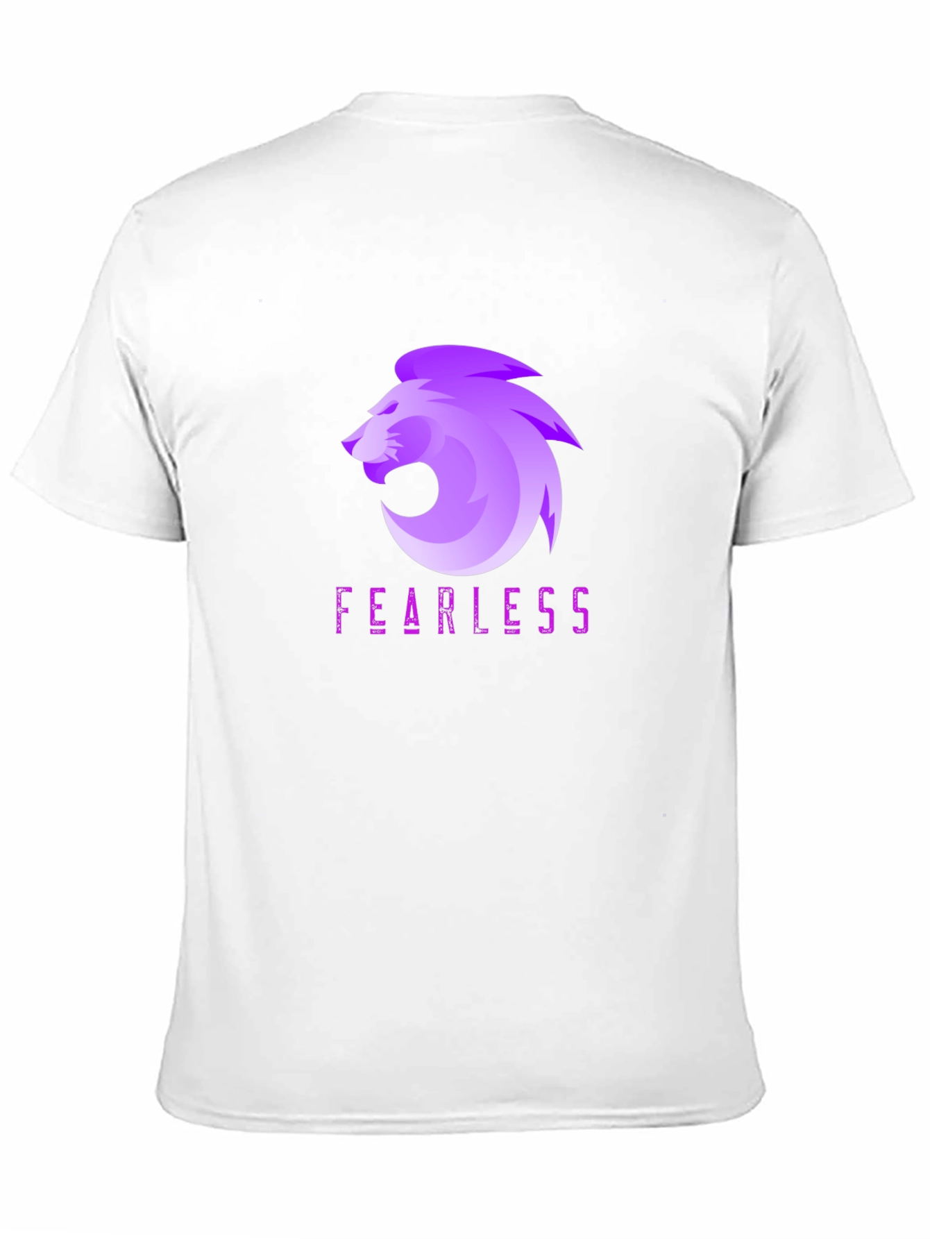 Black Fearless Lion Graphic Tee - Black Cotton Blend view 11