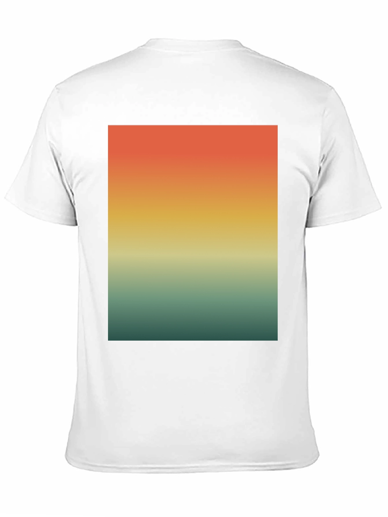 Black Retro Sunset Gradient T-Shirt - Casual Wear view 11