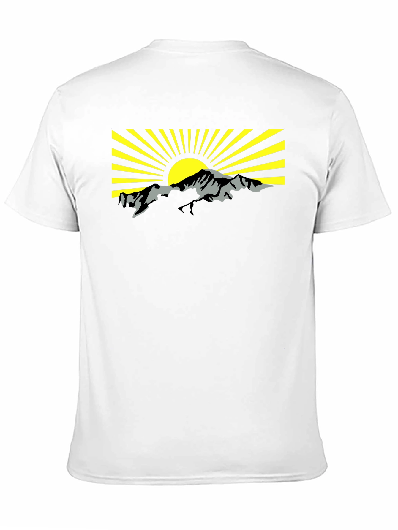 Black Mountain Sunrise Graphic Tee - Black Cotton T-Shirt view 11