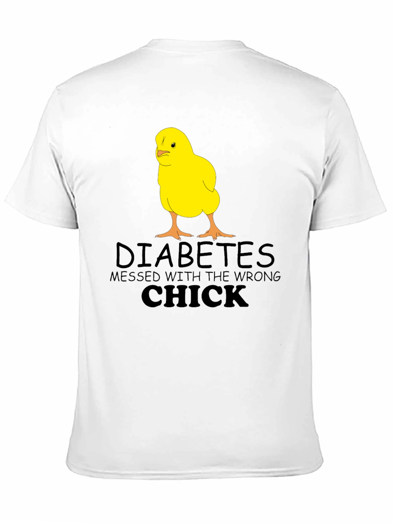 Black Diabetes Wrong Chick T-Shirt, Funny Graphic Tee view 11