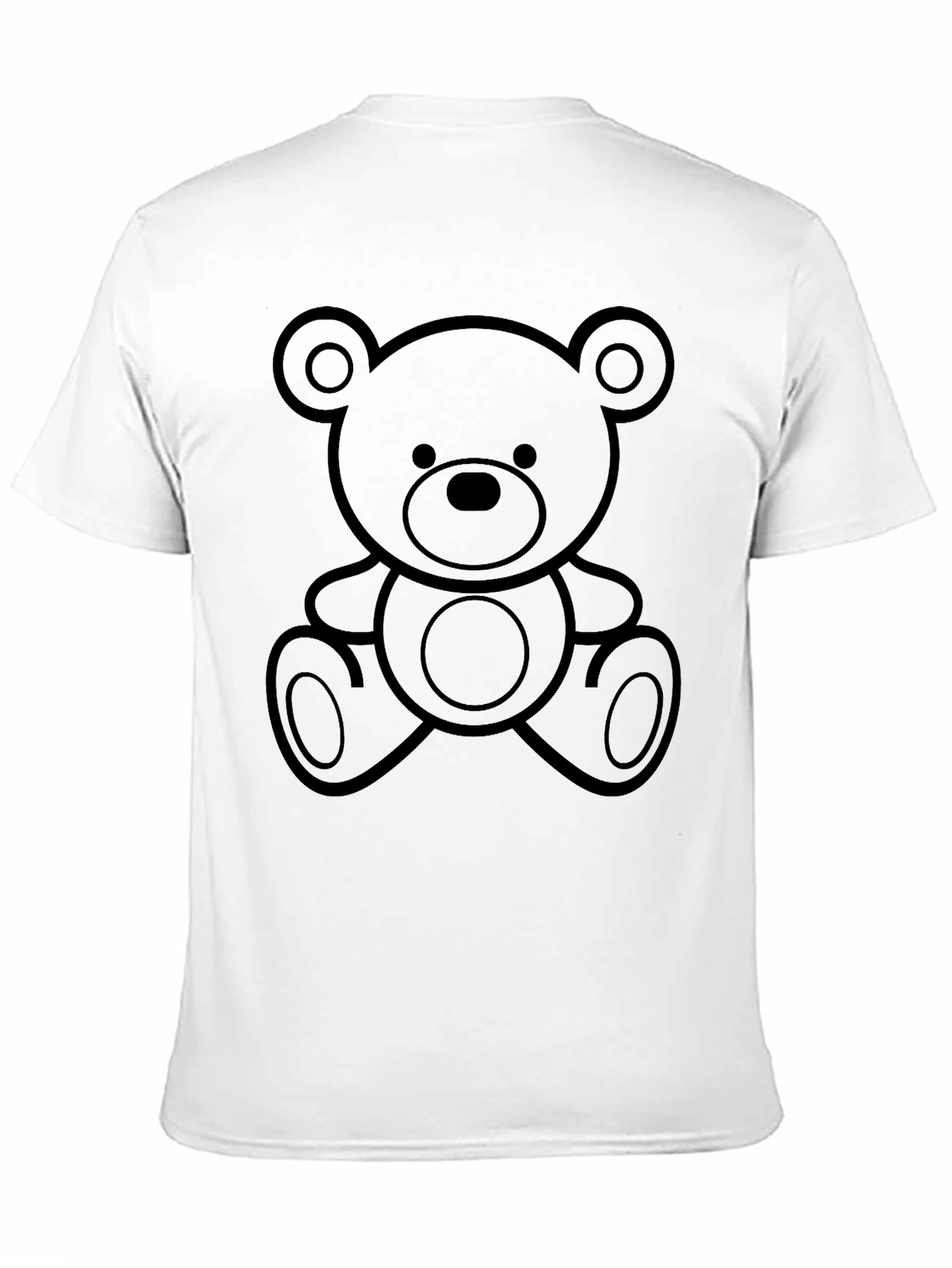 Black Teddy Bear Graphic Black T-Shirt view 11