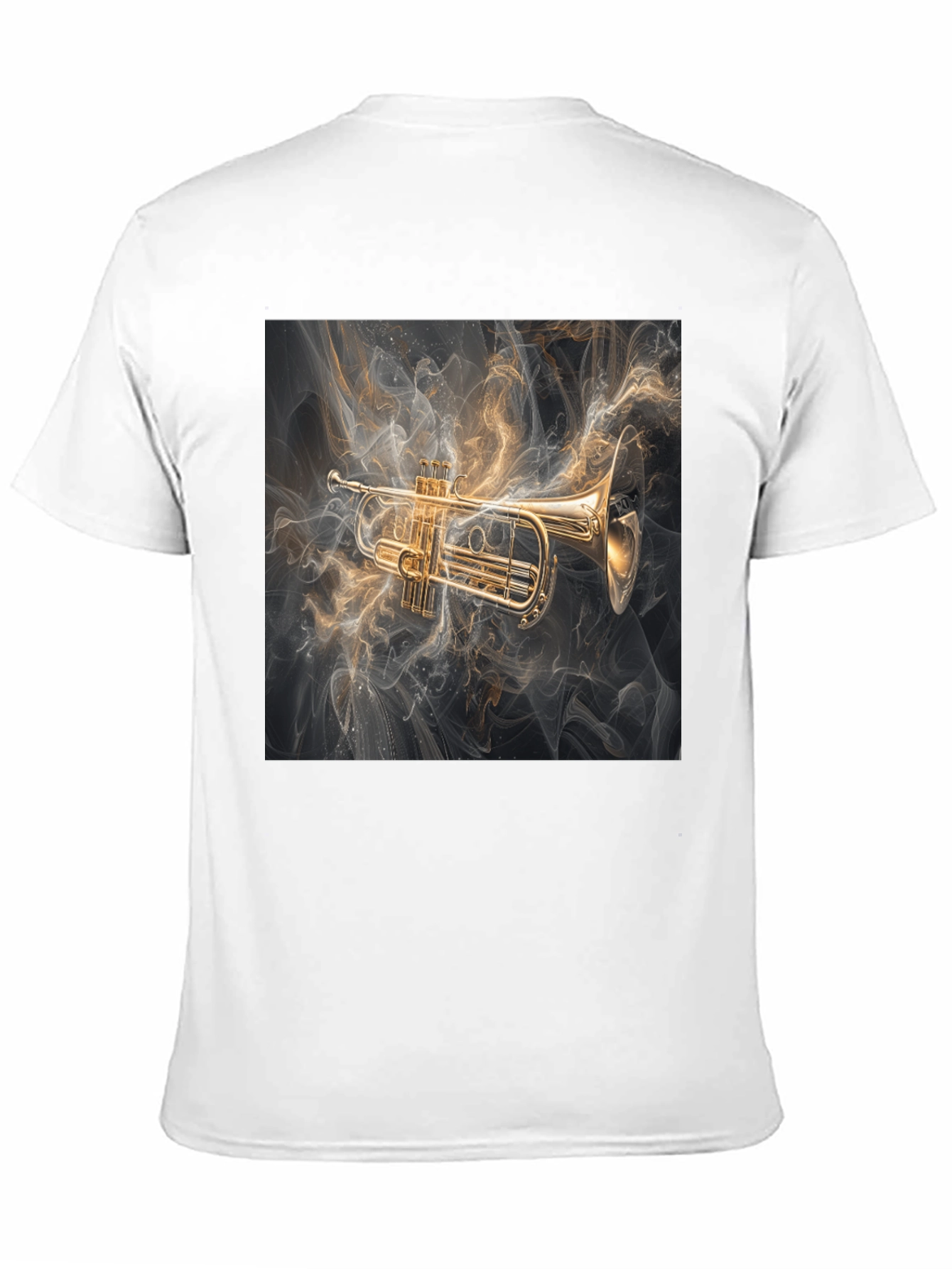 Black Trumpet Graphic Tee - Black Music Lover T-Shirt view 11