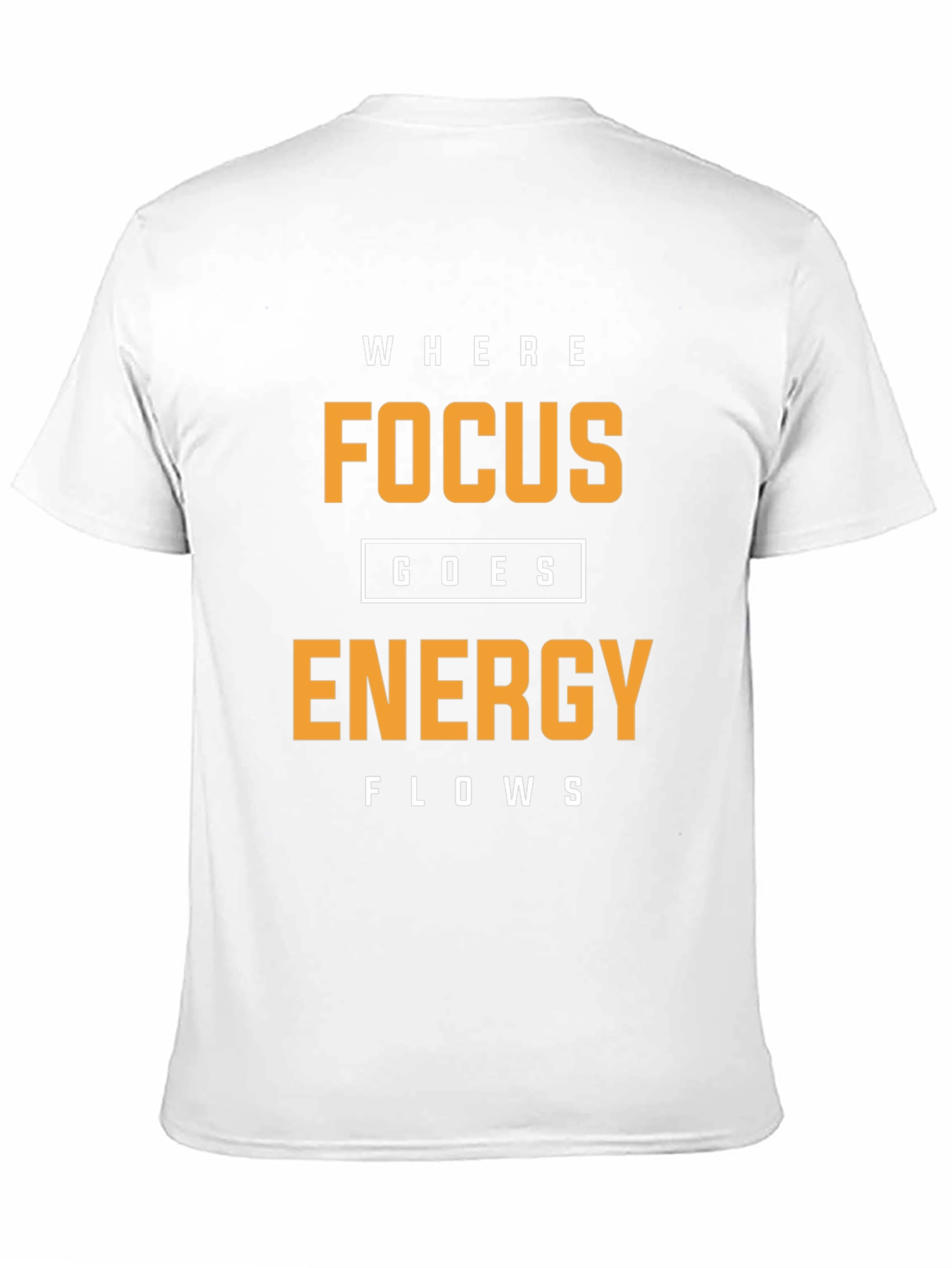 Black Focus Energy Motivational T-Shirt view 11