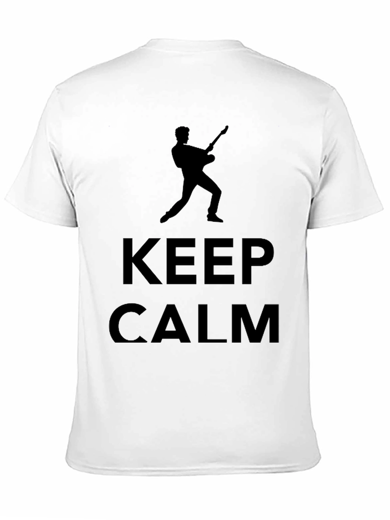 Black Keep Calm Guitarist T-Shirt view 11