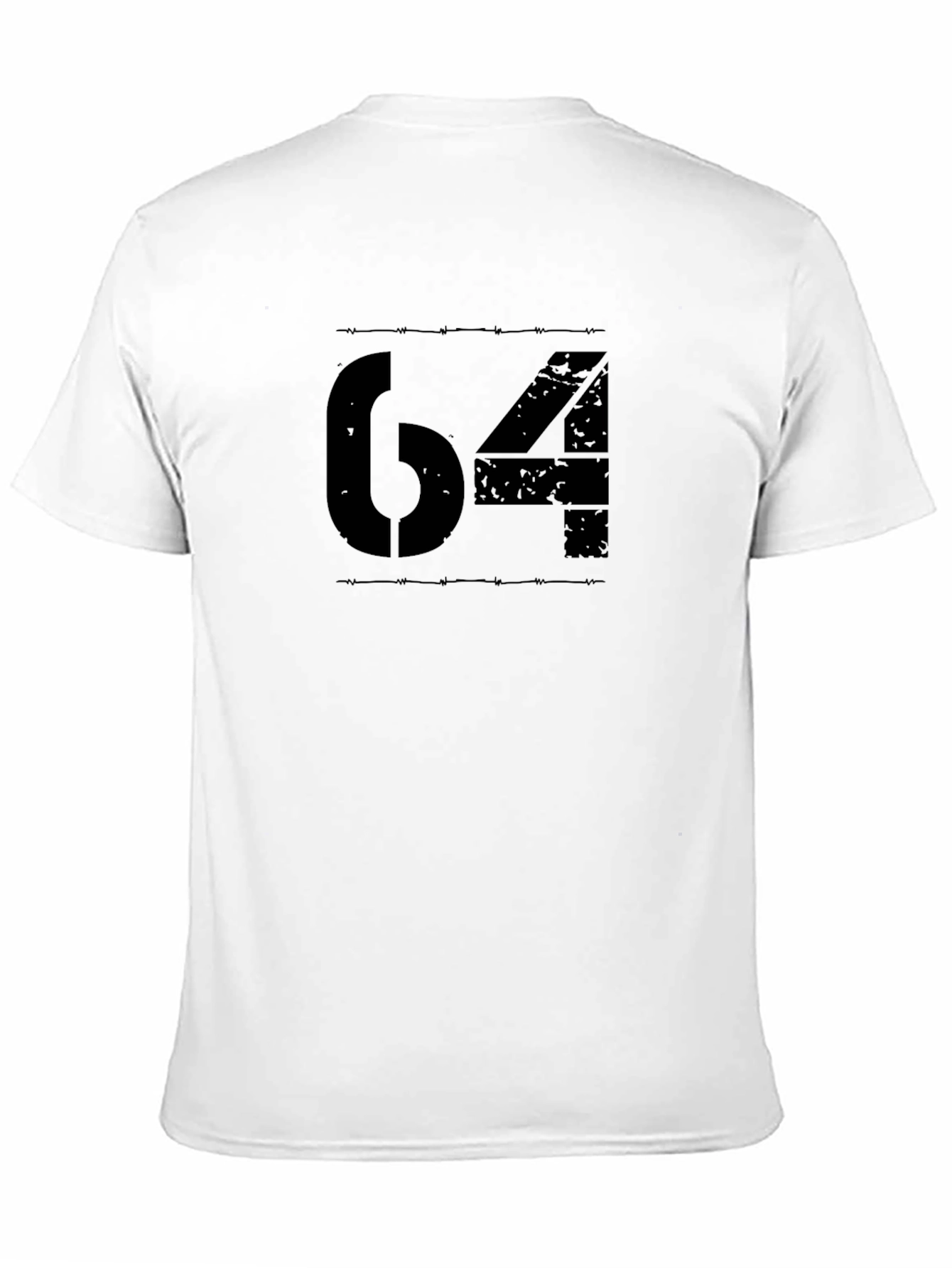 Black Black Graphic Tee - Number 64 Design view 11