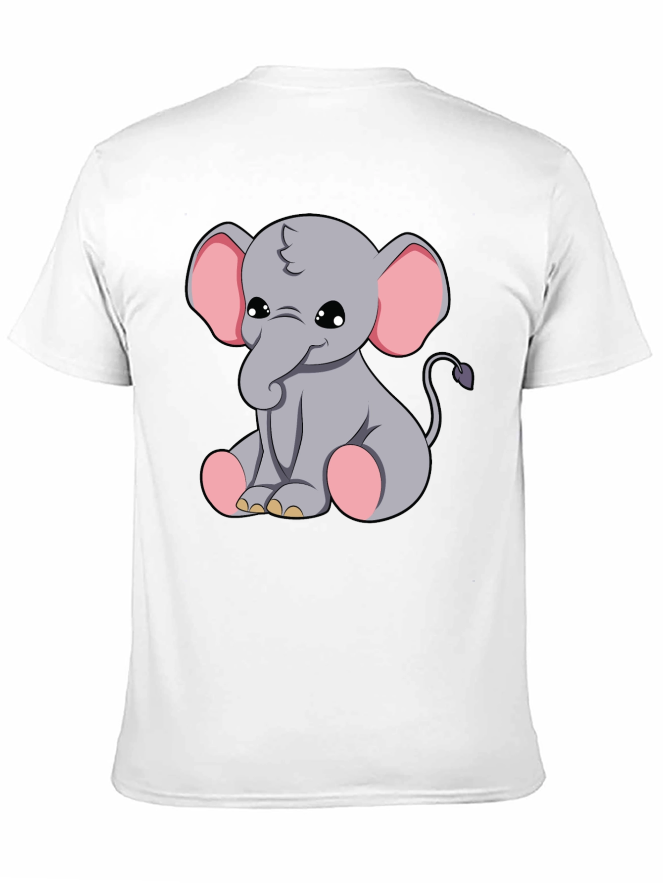 Black Cute Elephant Graphic Tee - Soft Cotton Blend view 11