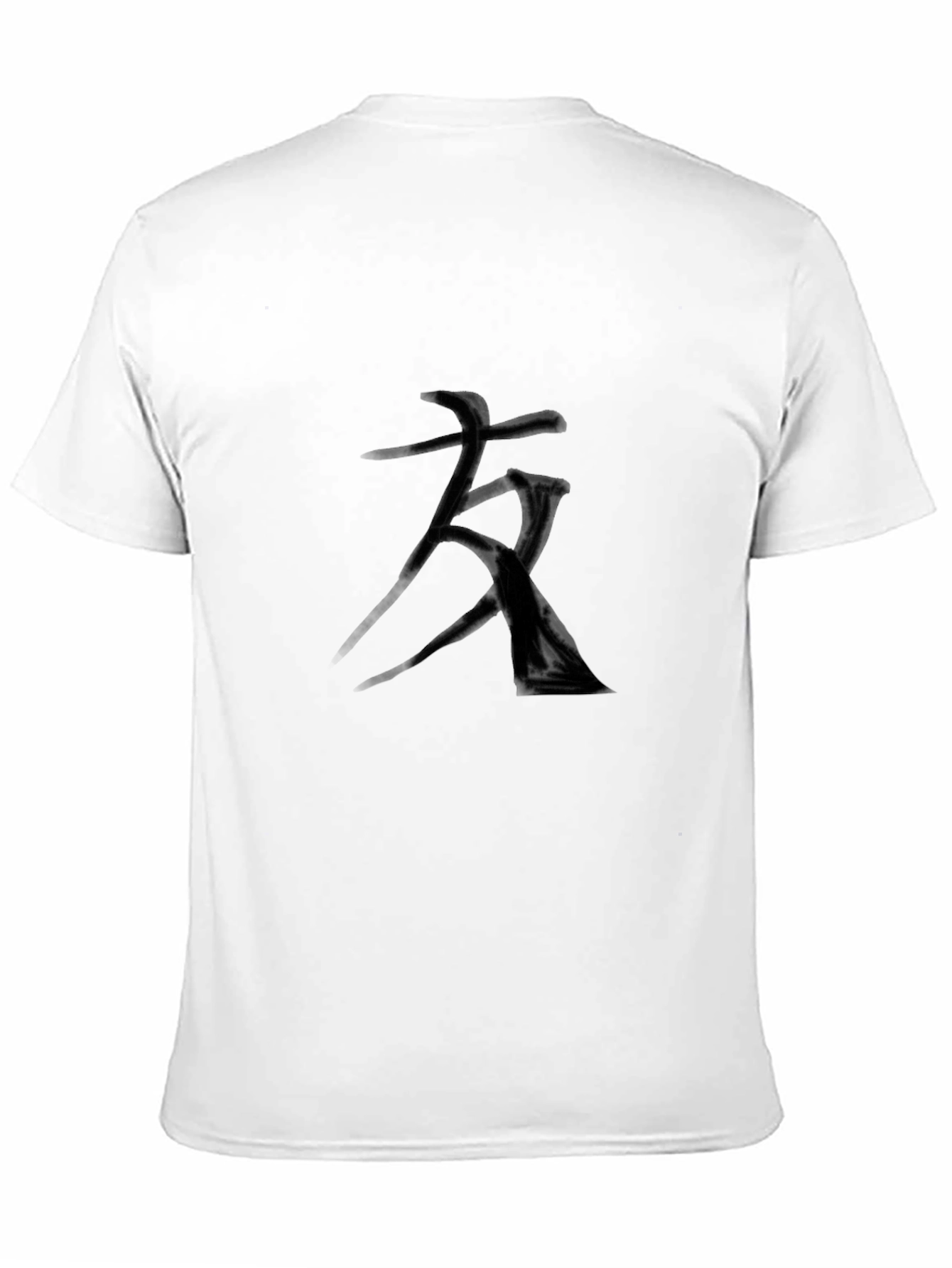 Black Black T-Shirt with Kanji Character view 11