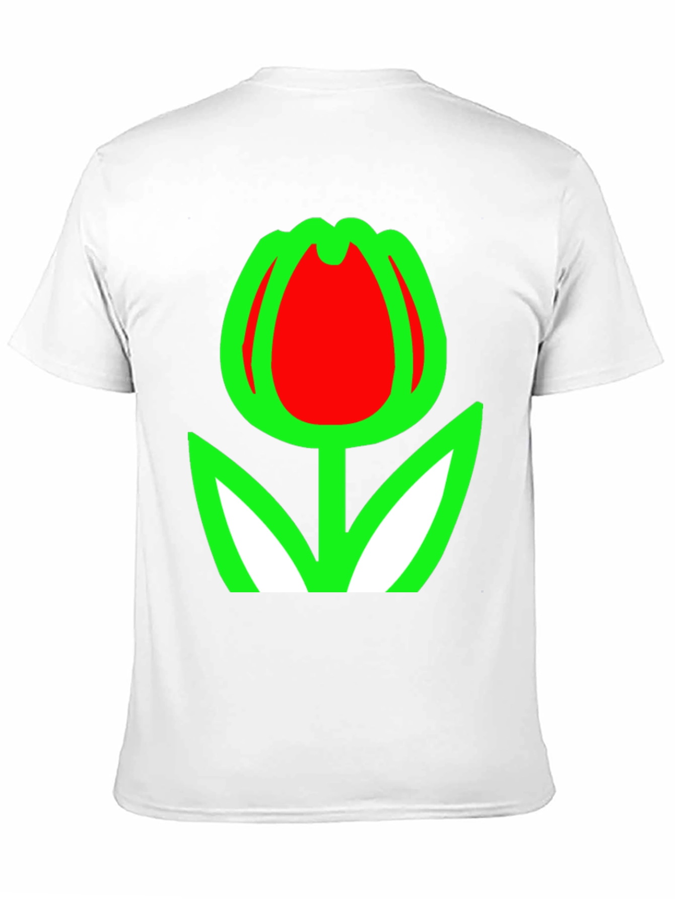 Black Tulip Graphic Tee - Bold Floral Statement Shirt view 11