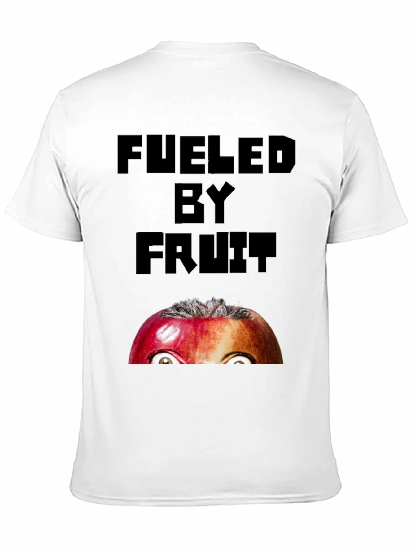 Black Fueled By Fruit Graphic T-Shirt - Funny Apple Eyes view 11