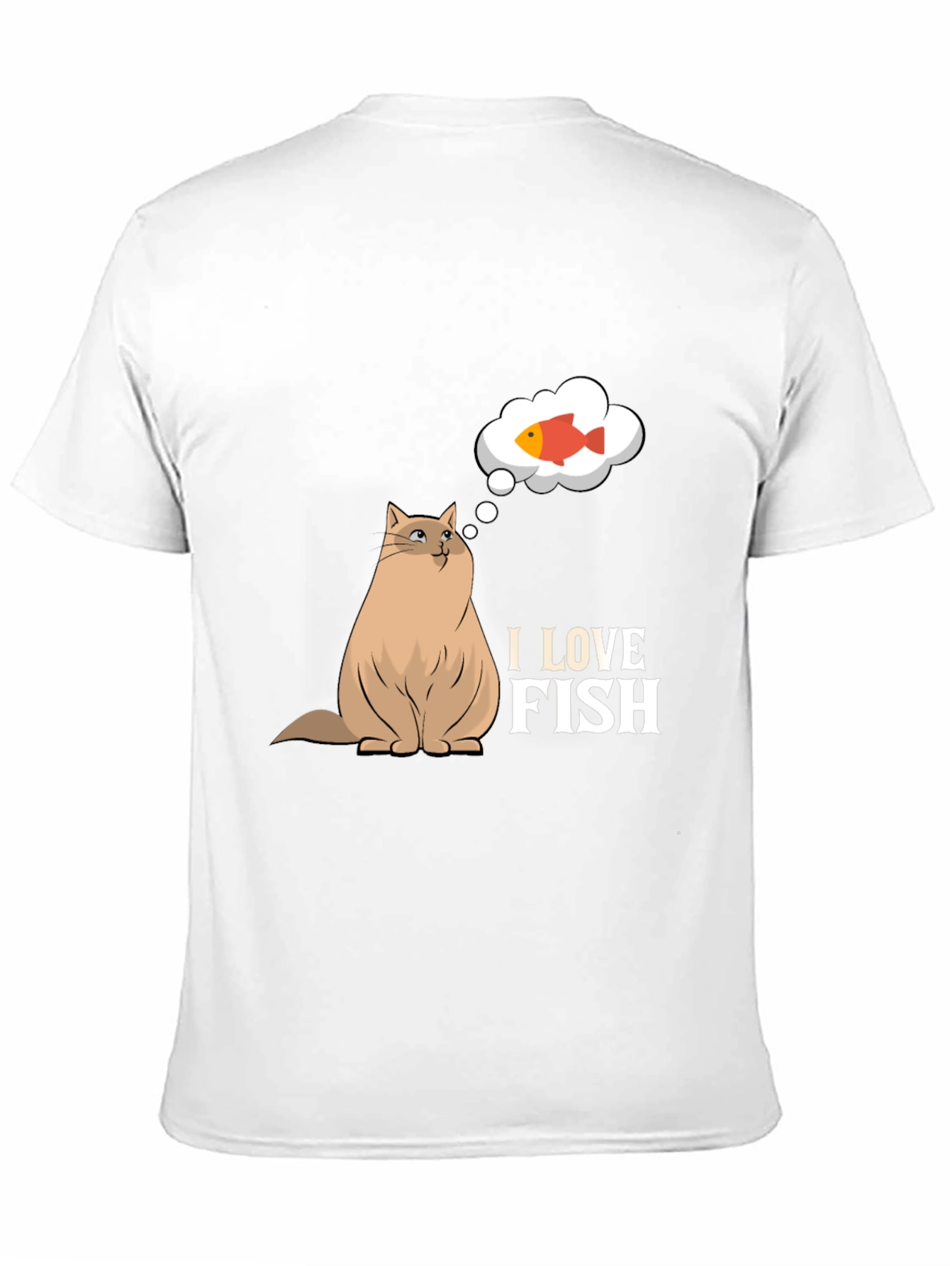 Black I Love Fish Graphic Tee - Funny Cat Lover Shirt view 11