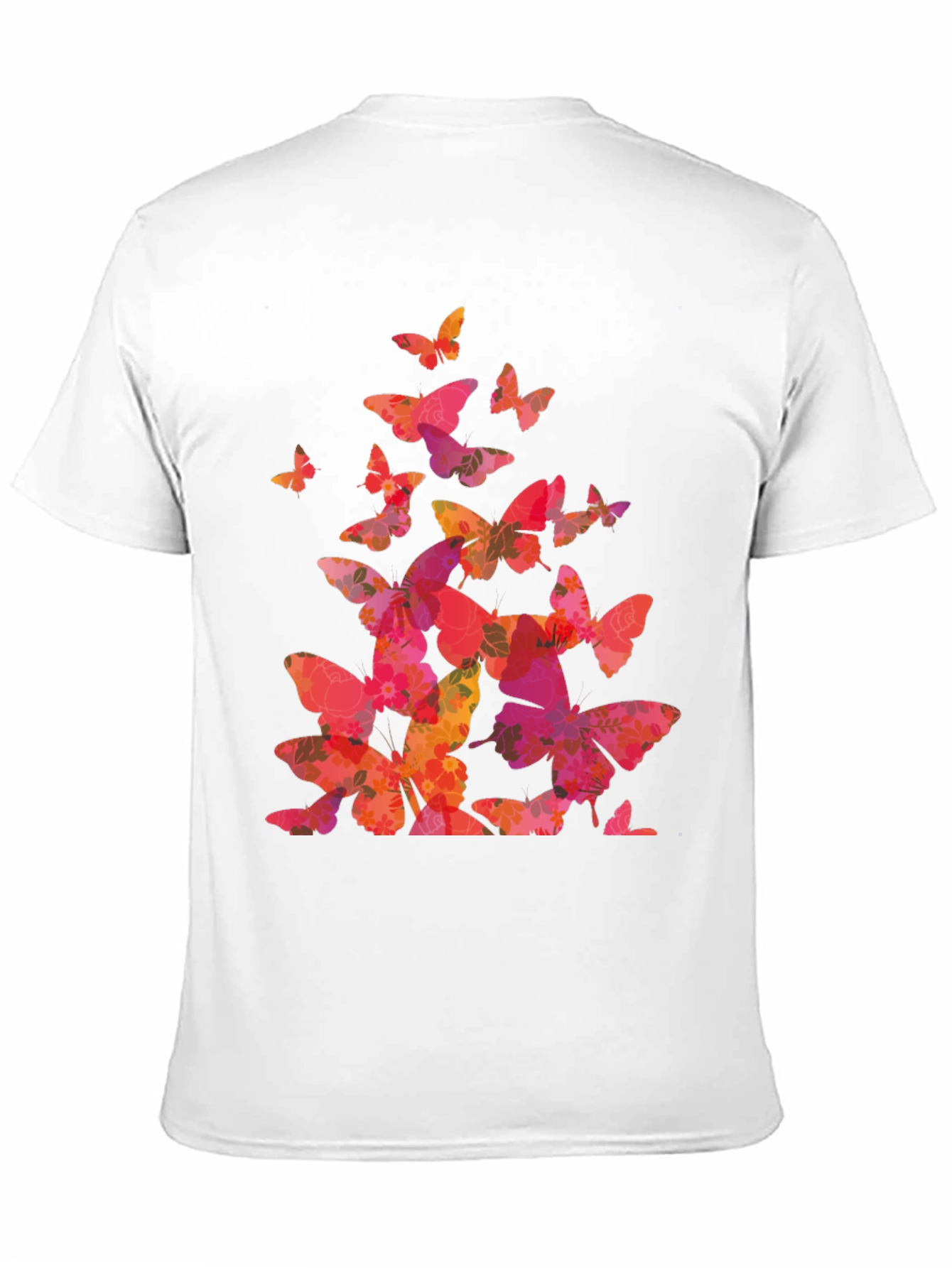 Black Butterfly Print Black T-Shirt view 11
