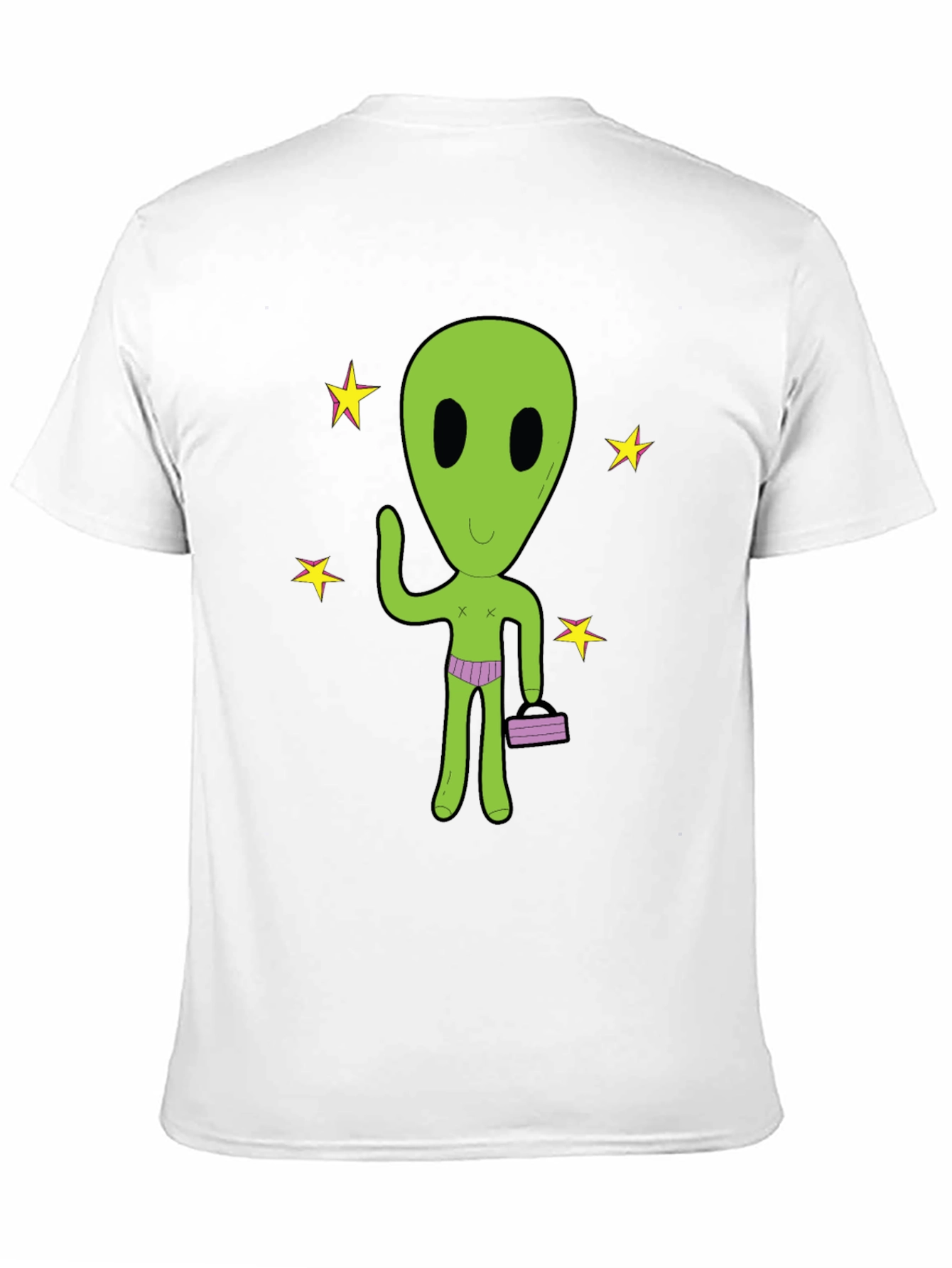 Black Alien T-Shirt - Funny Extraterrestrial Graphic Tee view 11