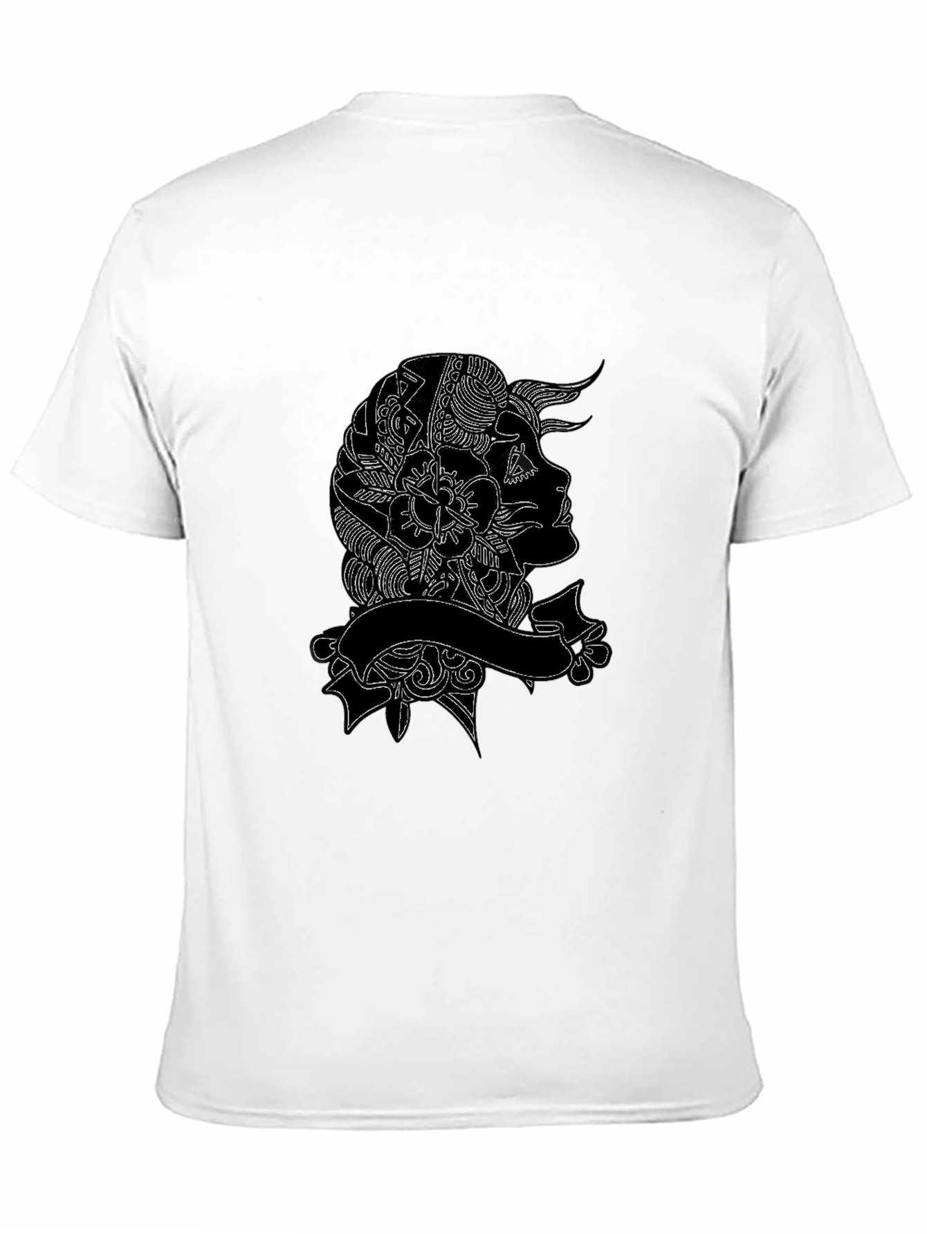 Black Graphic Tee - Tattoo Art Design - 11