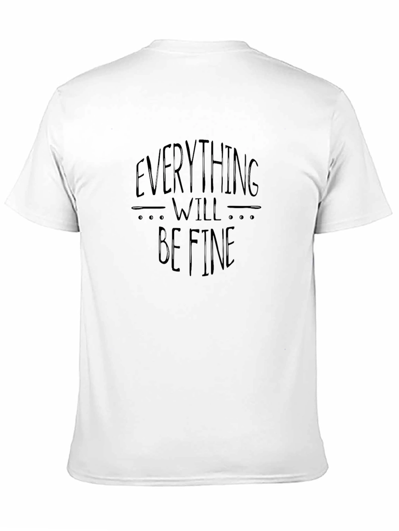Black Everything Will Be Fine Graphic Tee - Black view 11