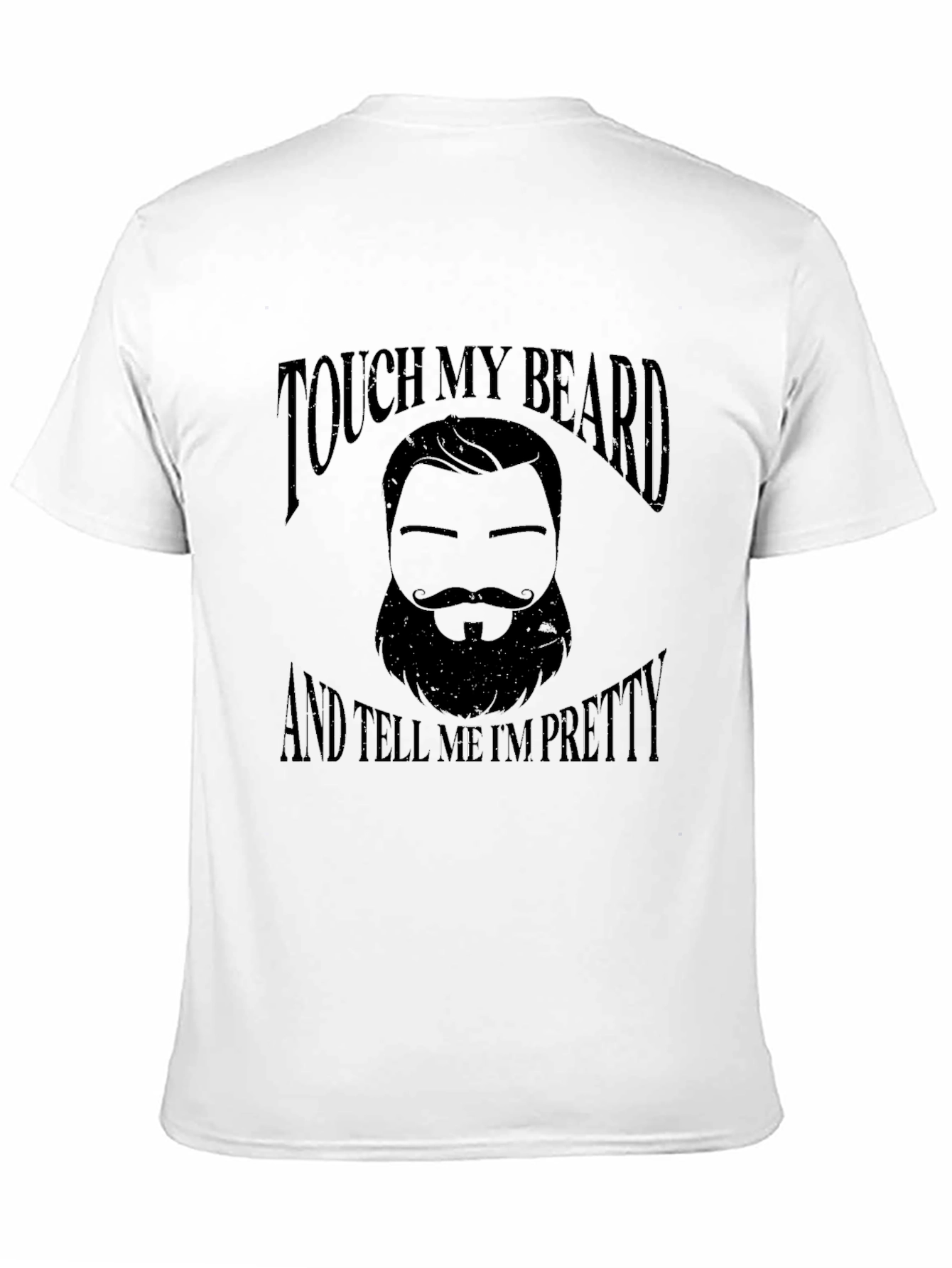 Black Touch My Beard Funny Graphic Tee view 11