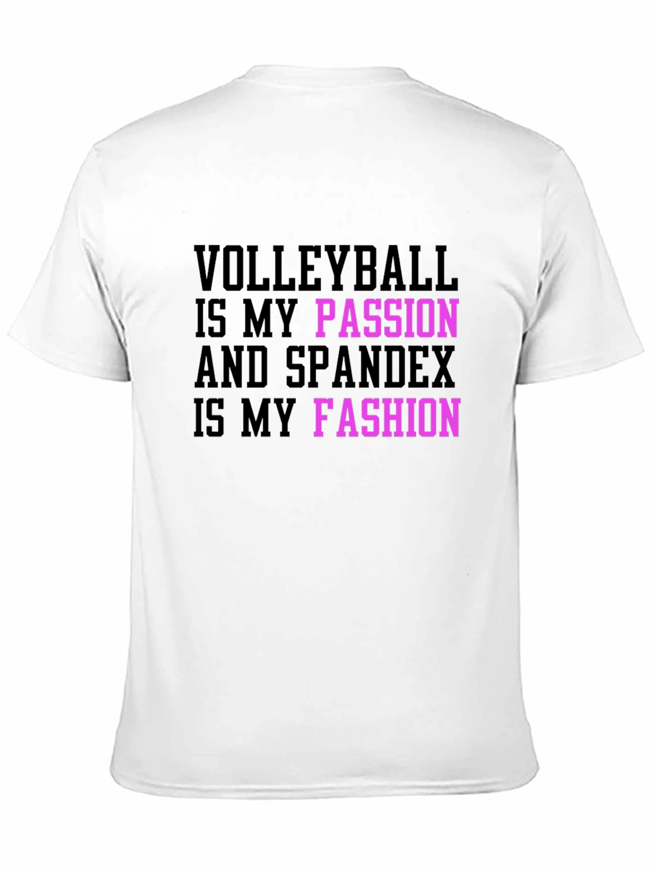 Black Volleyball Passion Spandex Fashion T-Shirt view 11